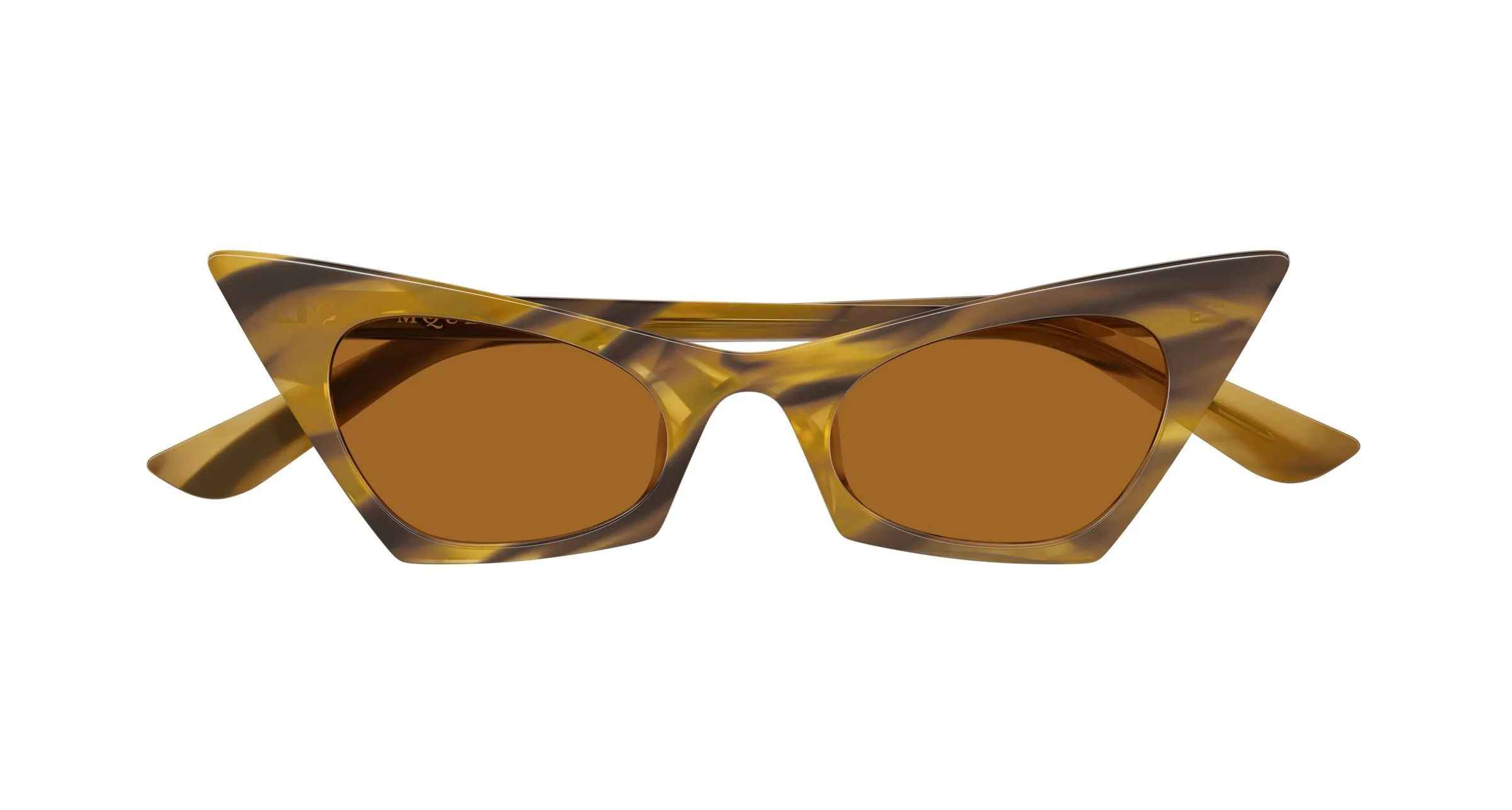Alexander McQueen AM0557S 003 Occhiali da sole Acetato Havana Marrone Cat Eye - immagine 2