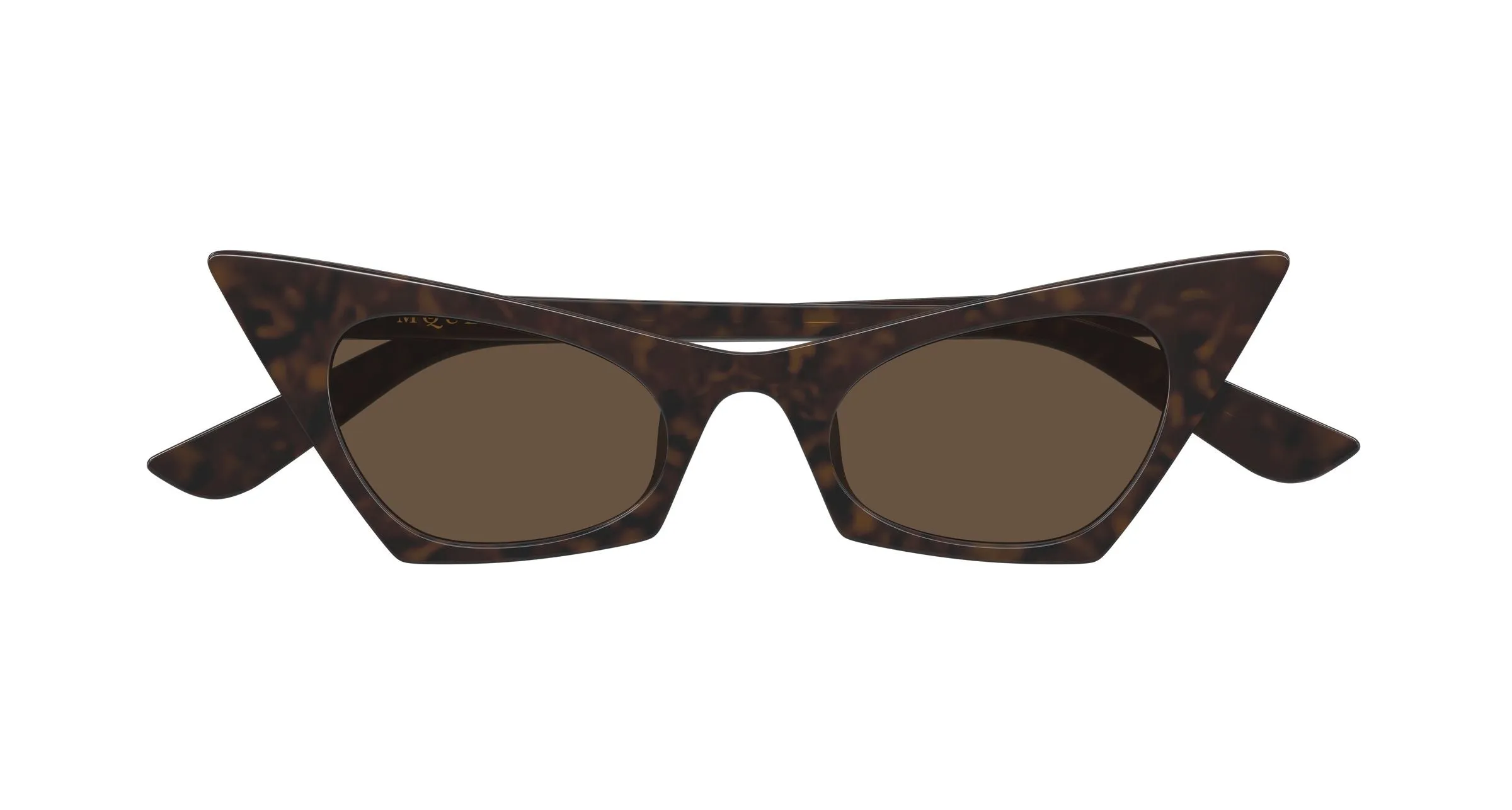 Alexander McQueen AM0557S 002 Occhiali da sole Acetato Havana Marrone Cat Eye - immagine 2