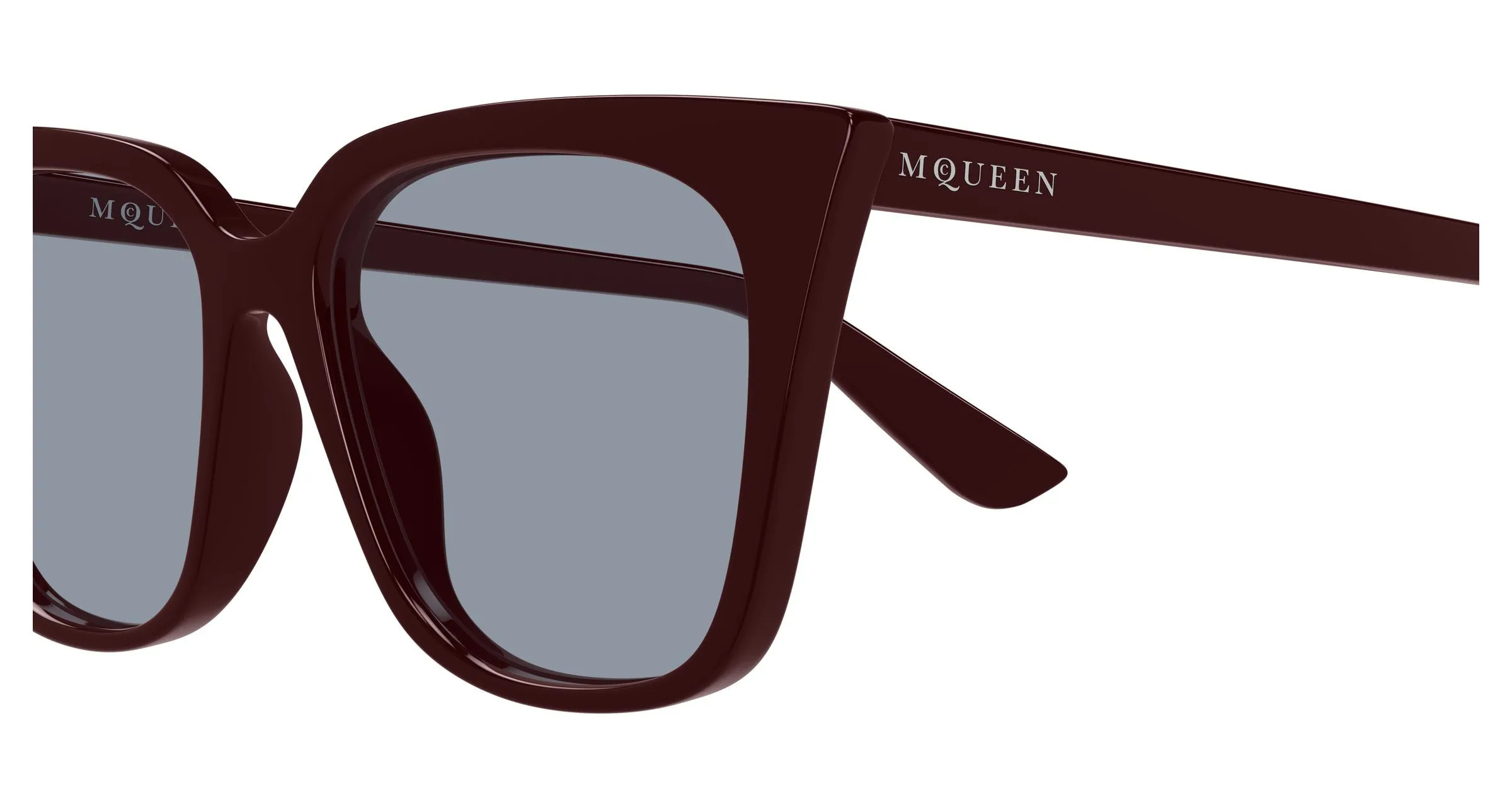 Alexander McQueen AM0556S 004 Occhiali da sole Acetato Rosso Cat Eye - immagine 3