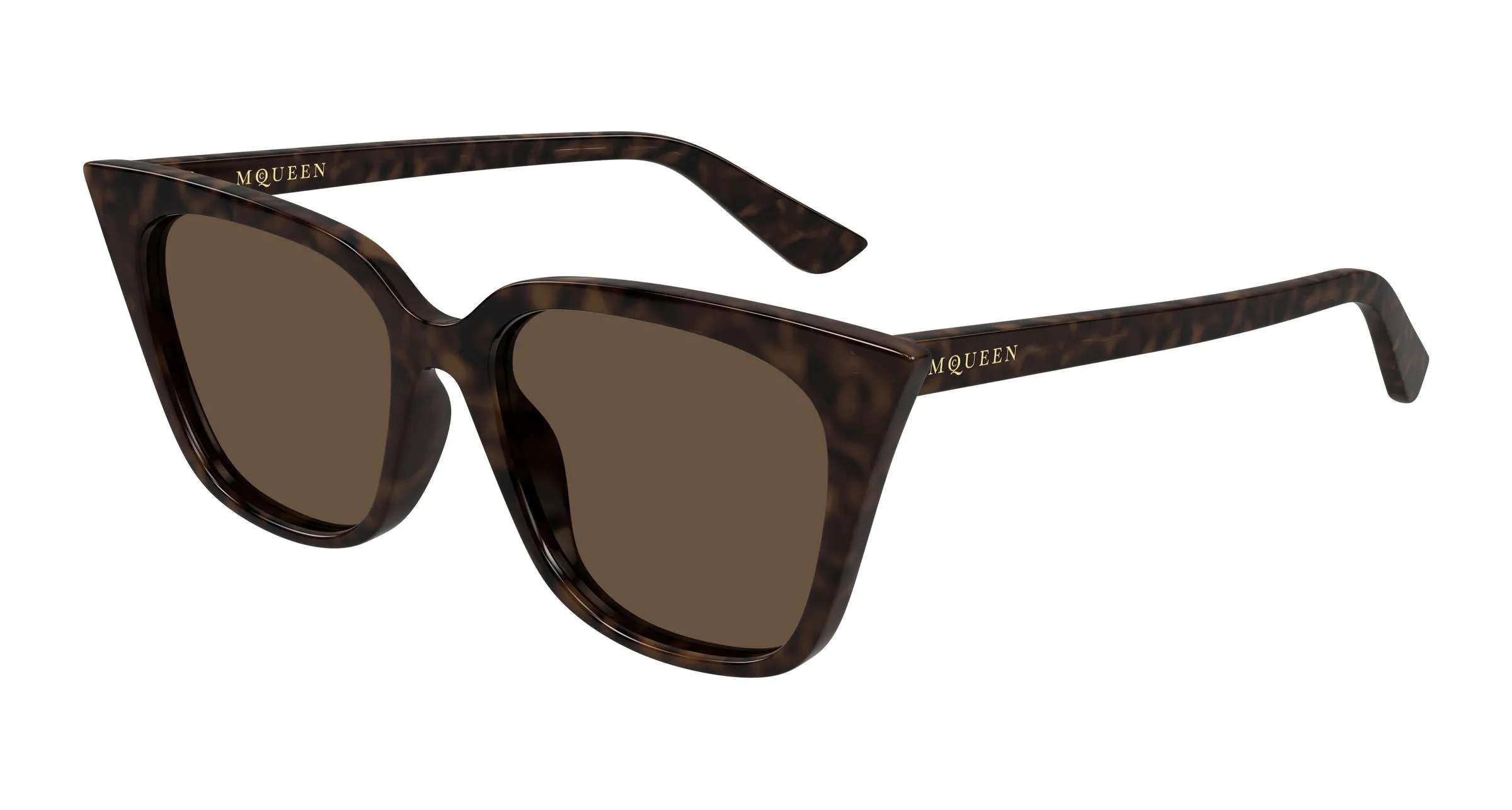 Alexander McQueen AM0556S 002 Occhiali da sole Acetato Havana Marrone Cat Eye - immagine 1
