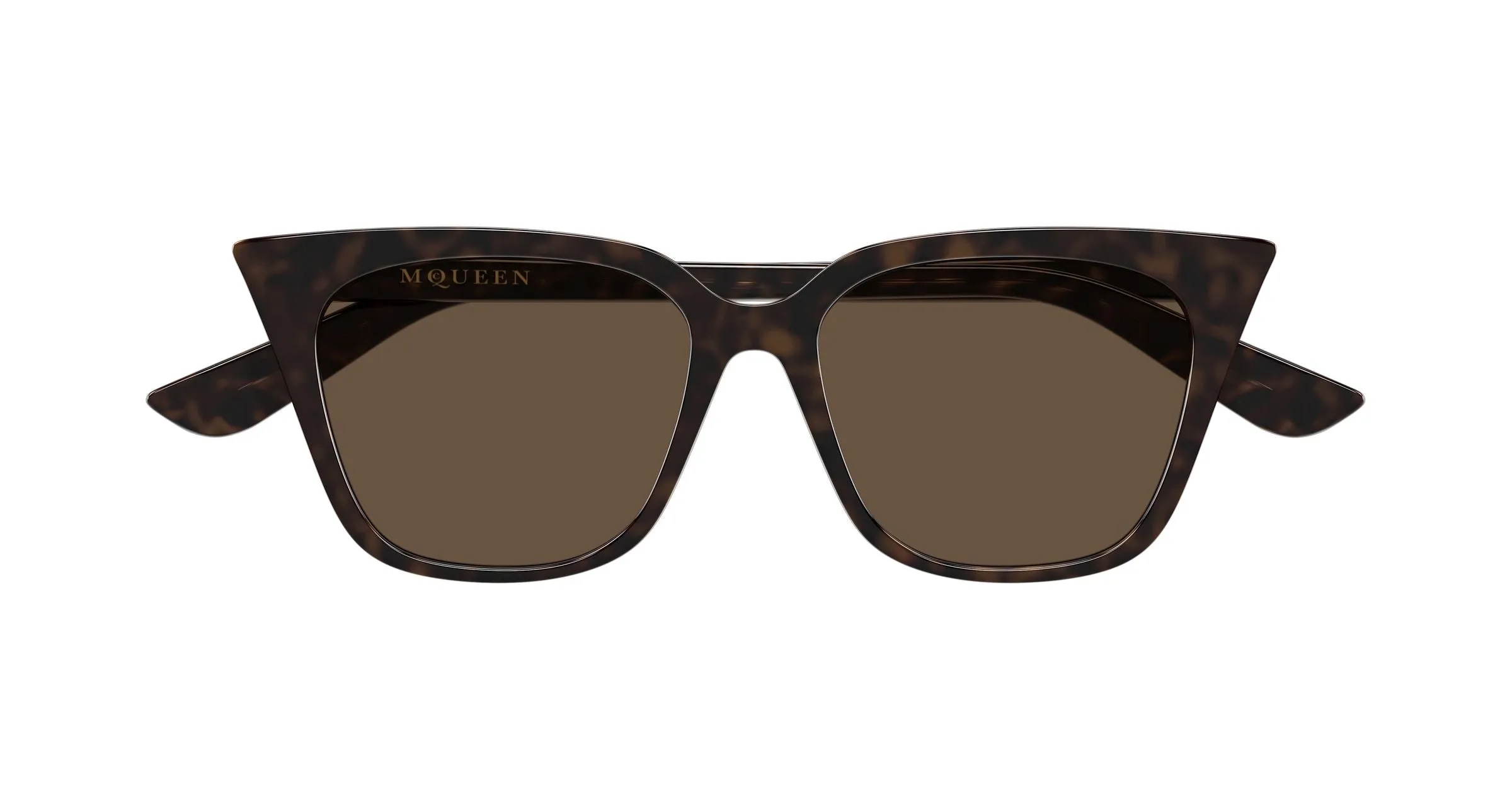 Alexander McQueen AM0556S 002 Occhiali da sole Acetato Havana Marrone Cat Eye - immagine 2