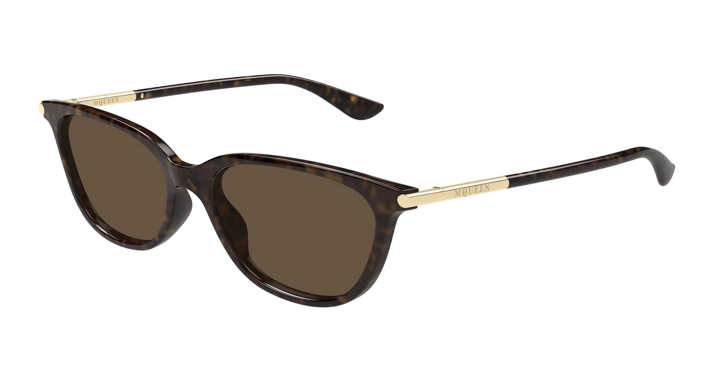 Alexander McQueen AM0553S 002 Occhiali da sole Acetato Havana Marrone Cat Eye - immagine 1
