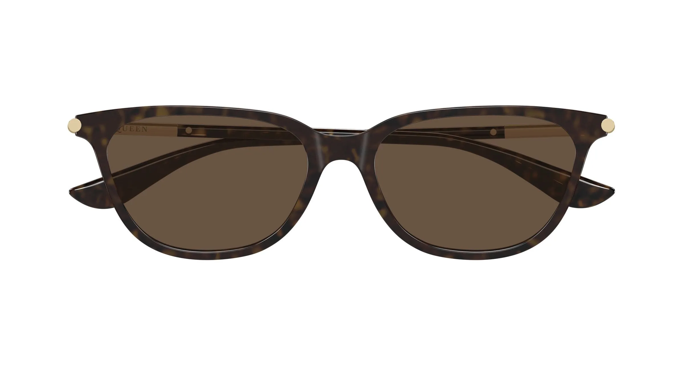 Alexander McQueen AM0553S 002 Occhiali da sole Acetato Havana Marrone Cat Eye - immagine 2