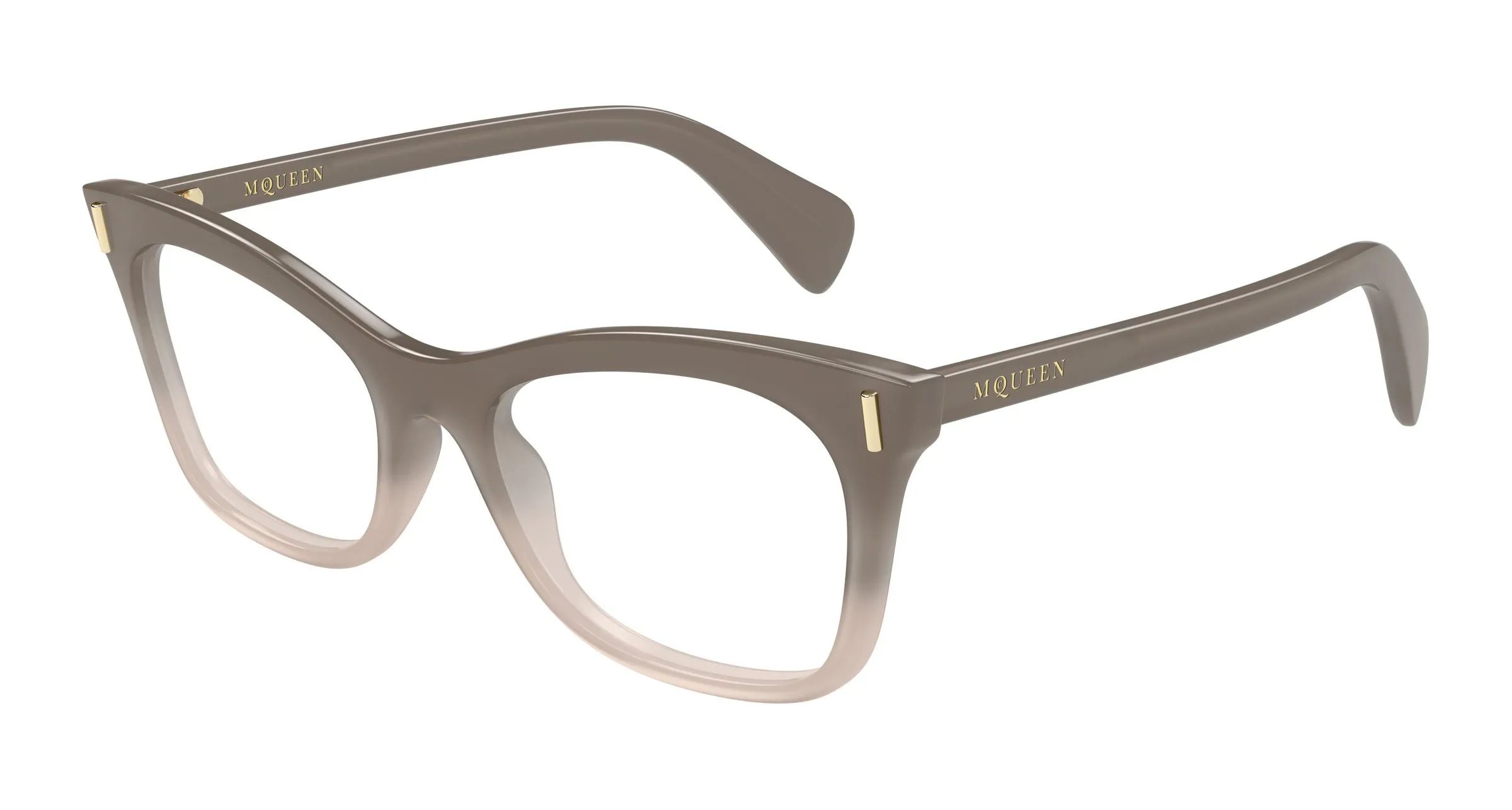 Alexander McQueen AM0552O 004 Montature da vista Acetato Marrone Trasparente Cat Eye - immagine 1