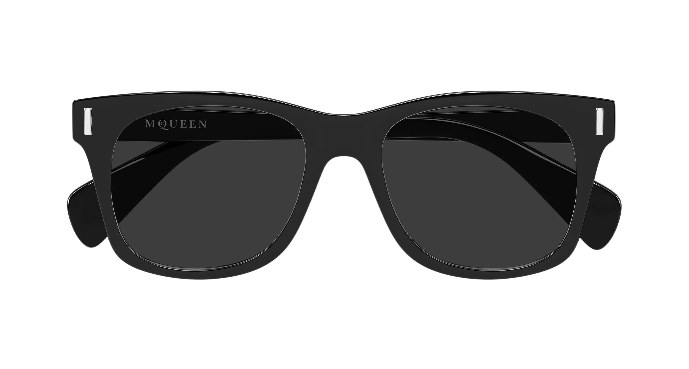 Alexander McQueen AM0551S 001 Occhiali da sole Acetato Nero Grigio Squadrata - immagine 2