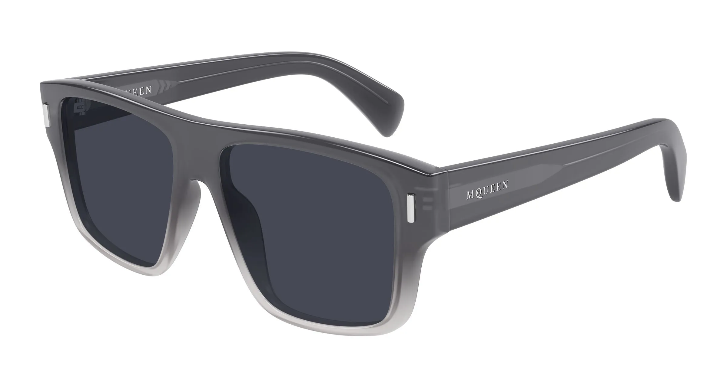Alexander McQueen AM0550S 004 Occhiali da sole Acetato Grigio Blu Squadrata - immagine 1