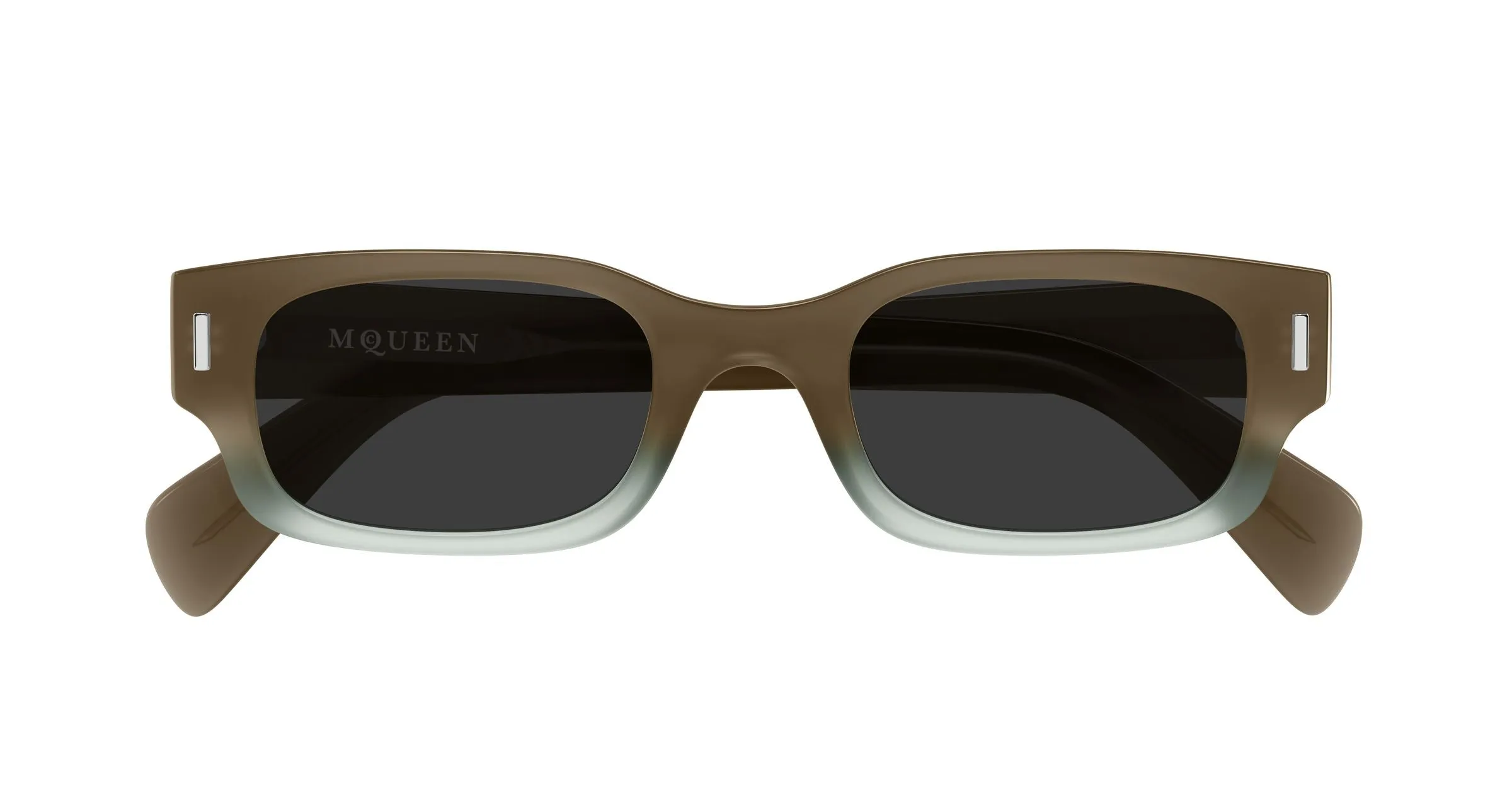 Alexander McQueen AM0549S 004 Occhiali da sole Acetato Marrone Grigio Rotonda - immagine 2