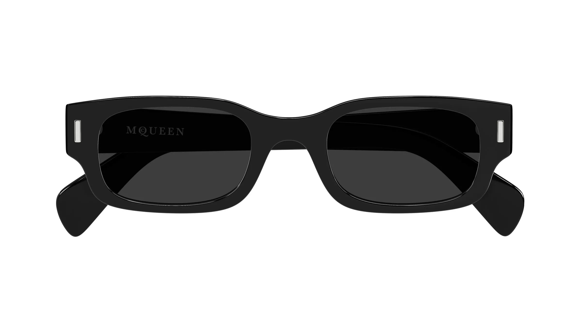 Alexander McQueen AM0549S 001 Occhiali da sole Acetato Nero Grigio Rotonda - immagine 2