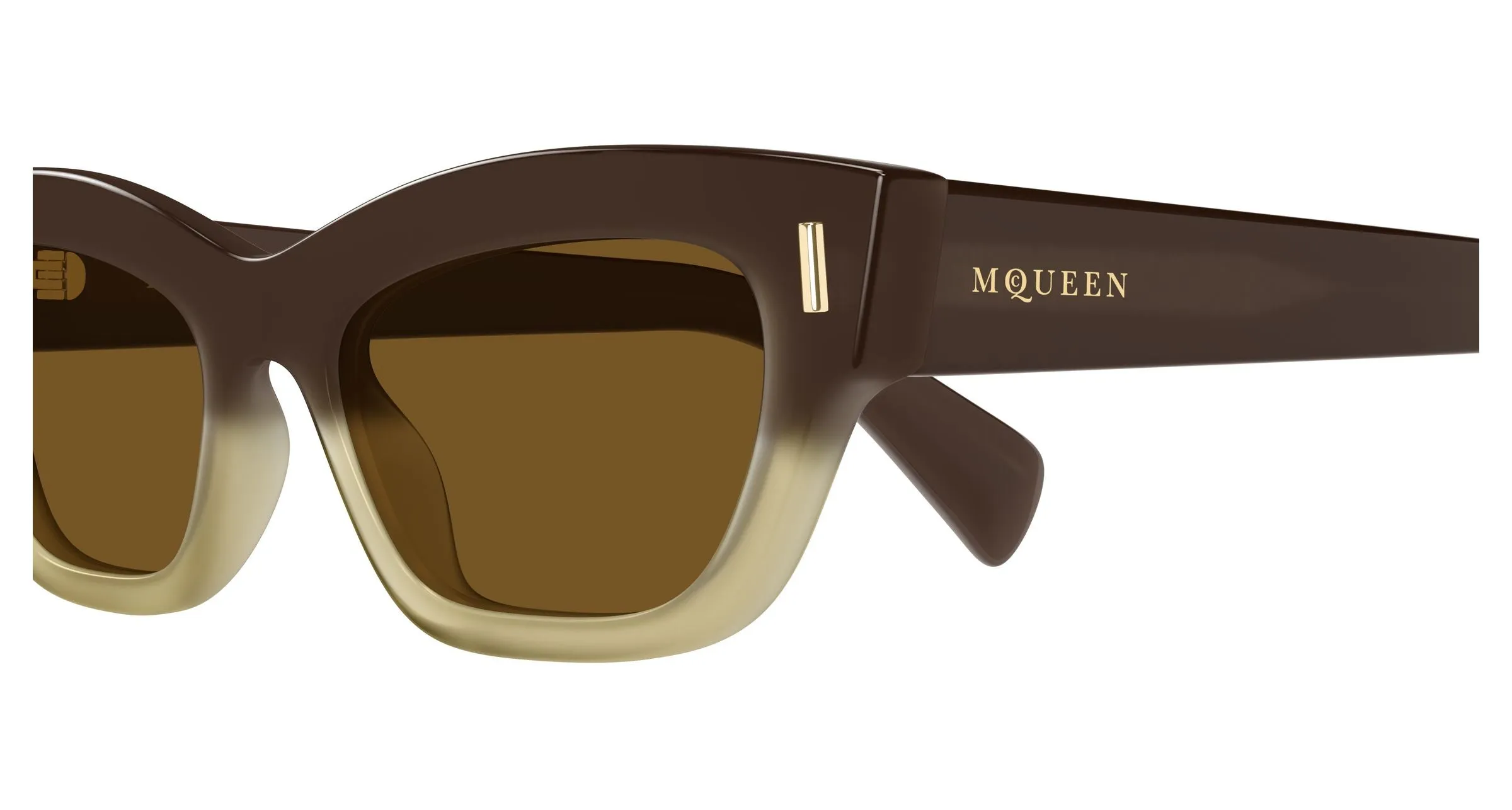 Alexander McQueen AM0548S 004 Occhiali da sole Acetato Marrone Marrone Cat Eye - immagine 3