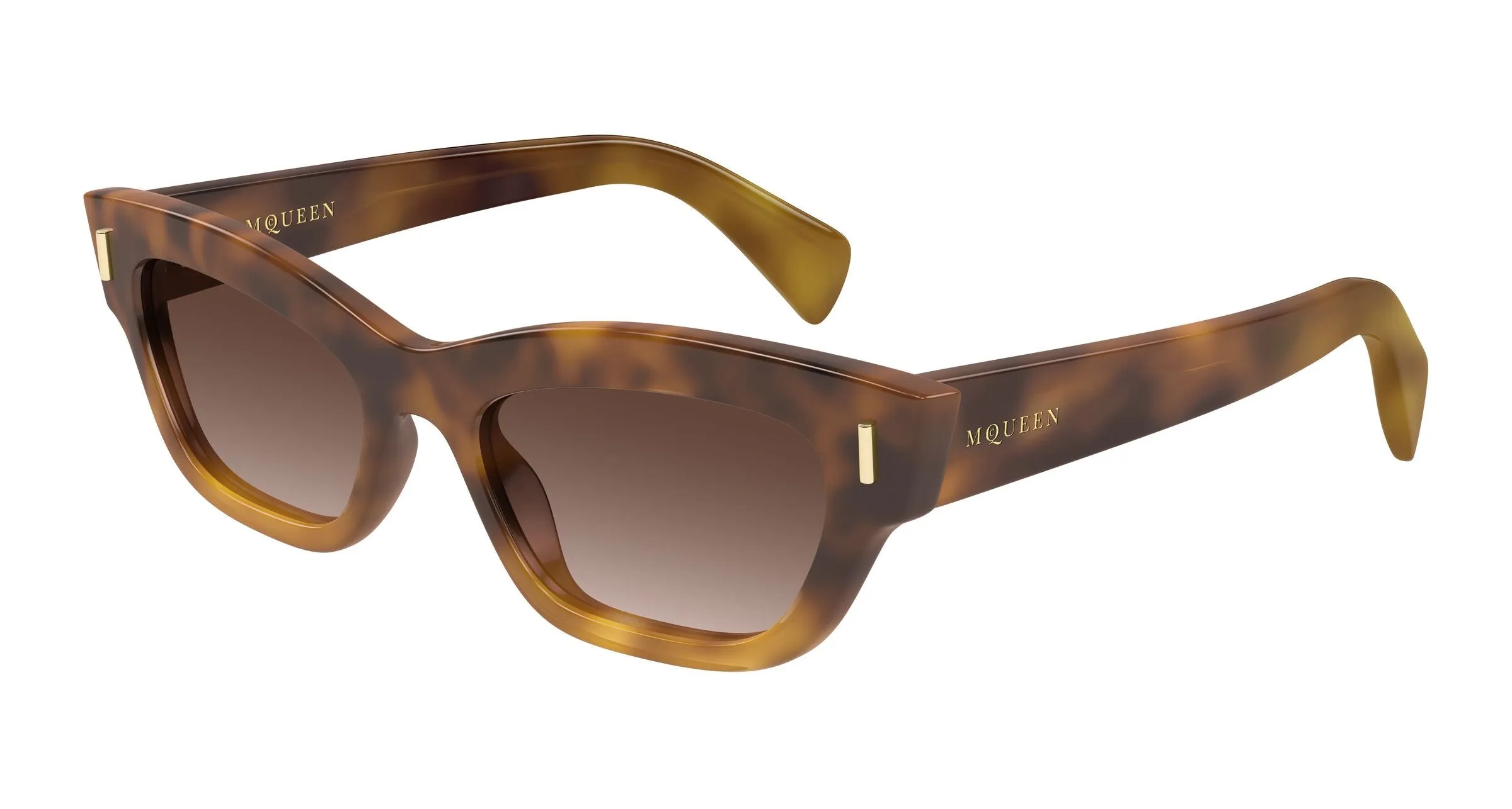 Alexander McQueen AM0548S 002 Occhiali da sole Acetato Havana Marrone Cat Eye - immagine 1
