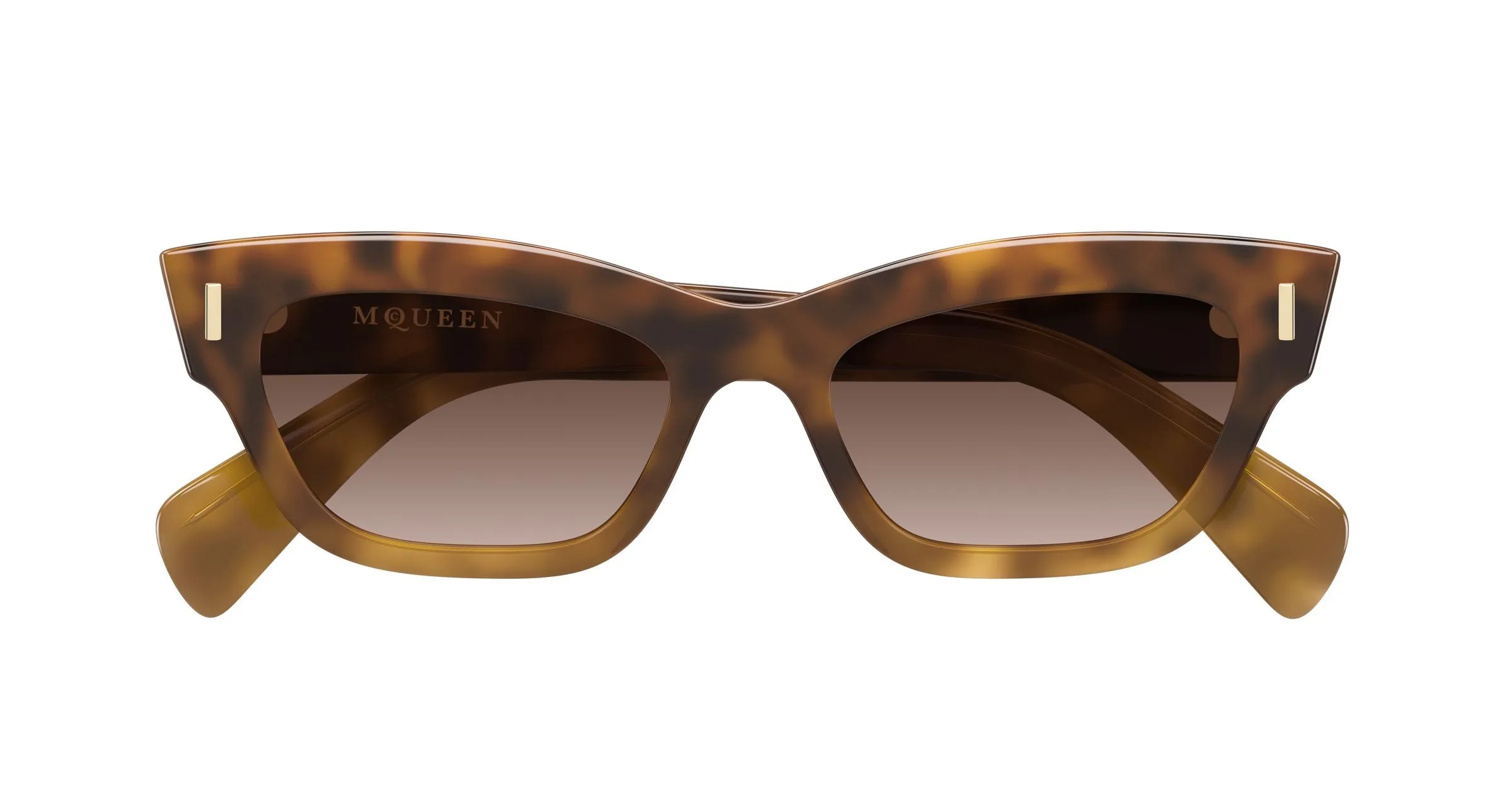 Alexander McQueen AM0548S 002 Occhiali da sole Acetato Havana Marrone Cat Eye - immagine 2
