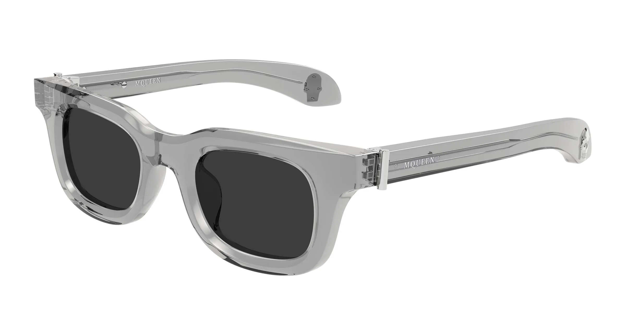 Alexander McQueen AM0547S 003 Occhiali da sole Acetato Grigio Grigio Squadrata - immagine 1