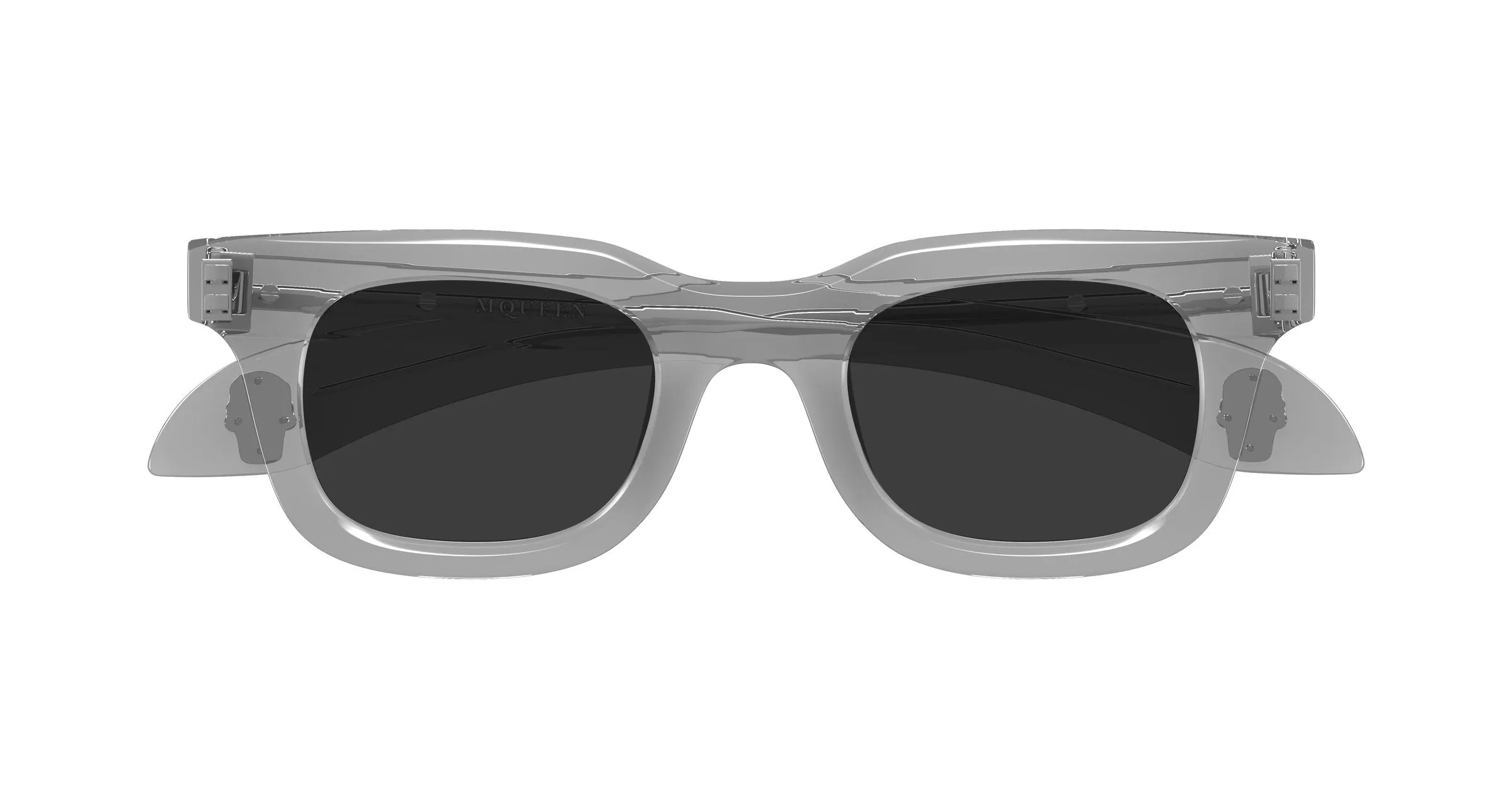 Alexander McQueen AM0547S 003 Occhiali da sole Acetato Grigio Grigio Squadrata - immagine 2