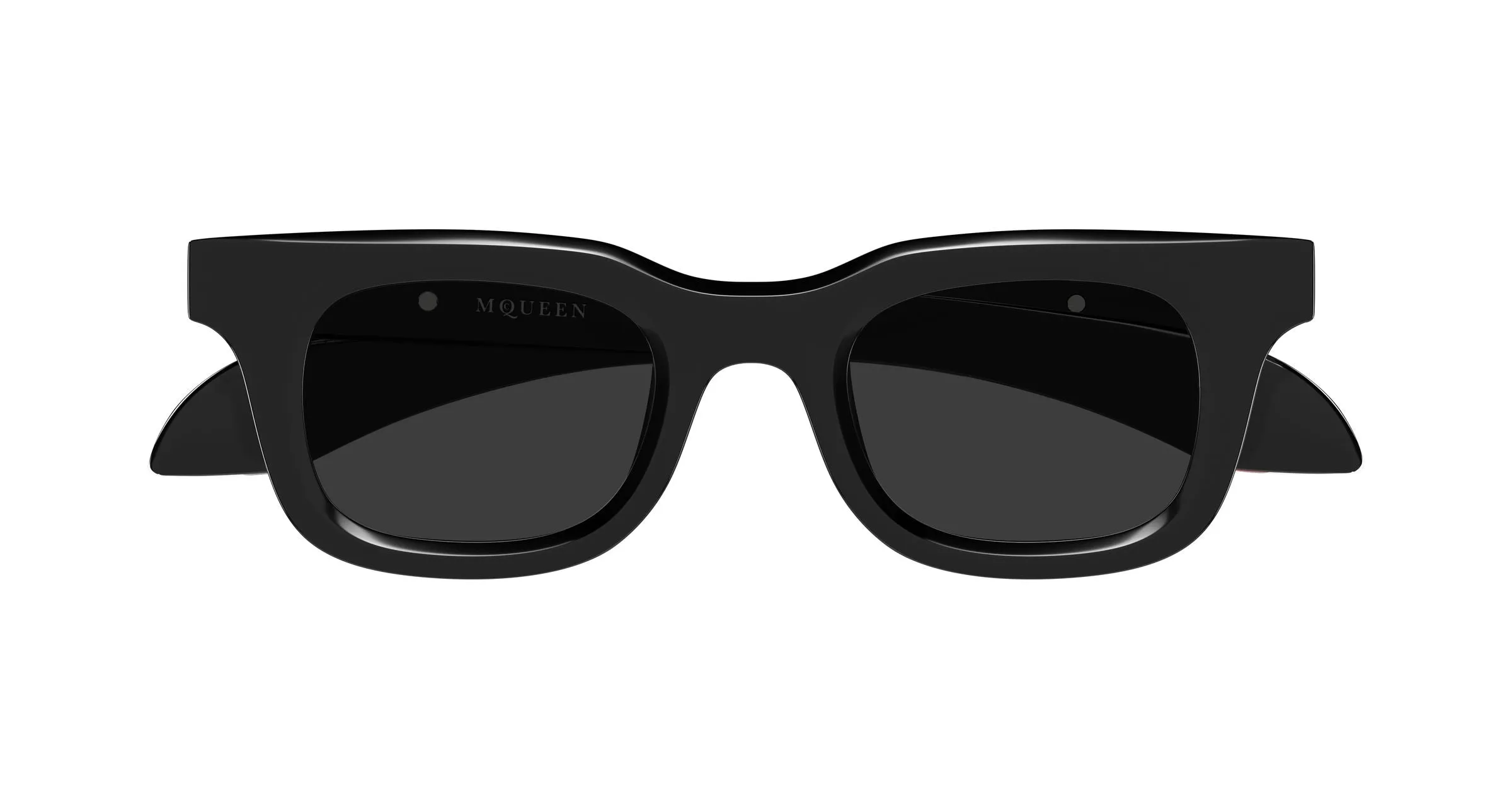 Alexander McQueen AM0547S 001 Occhiali da sole Acetato Nero Grigio Squadrata - immagine 2