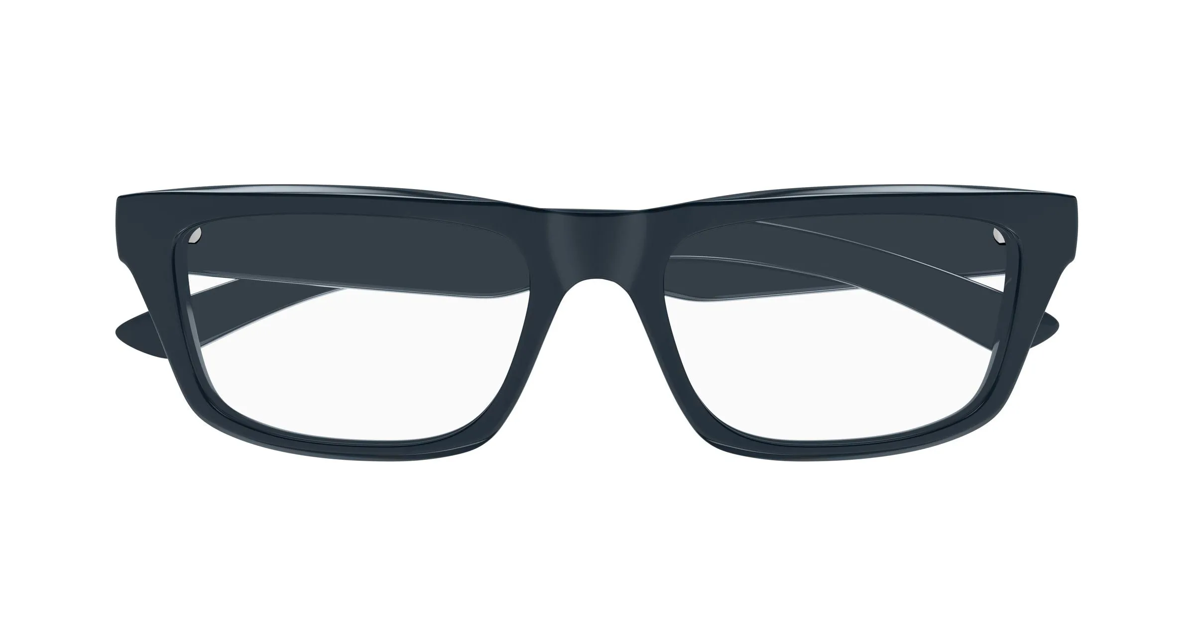 Balenciaga BB0470O 004 Montature da vista Acetato Blu Trasparente Squadrata - immagine 2
