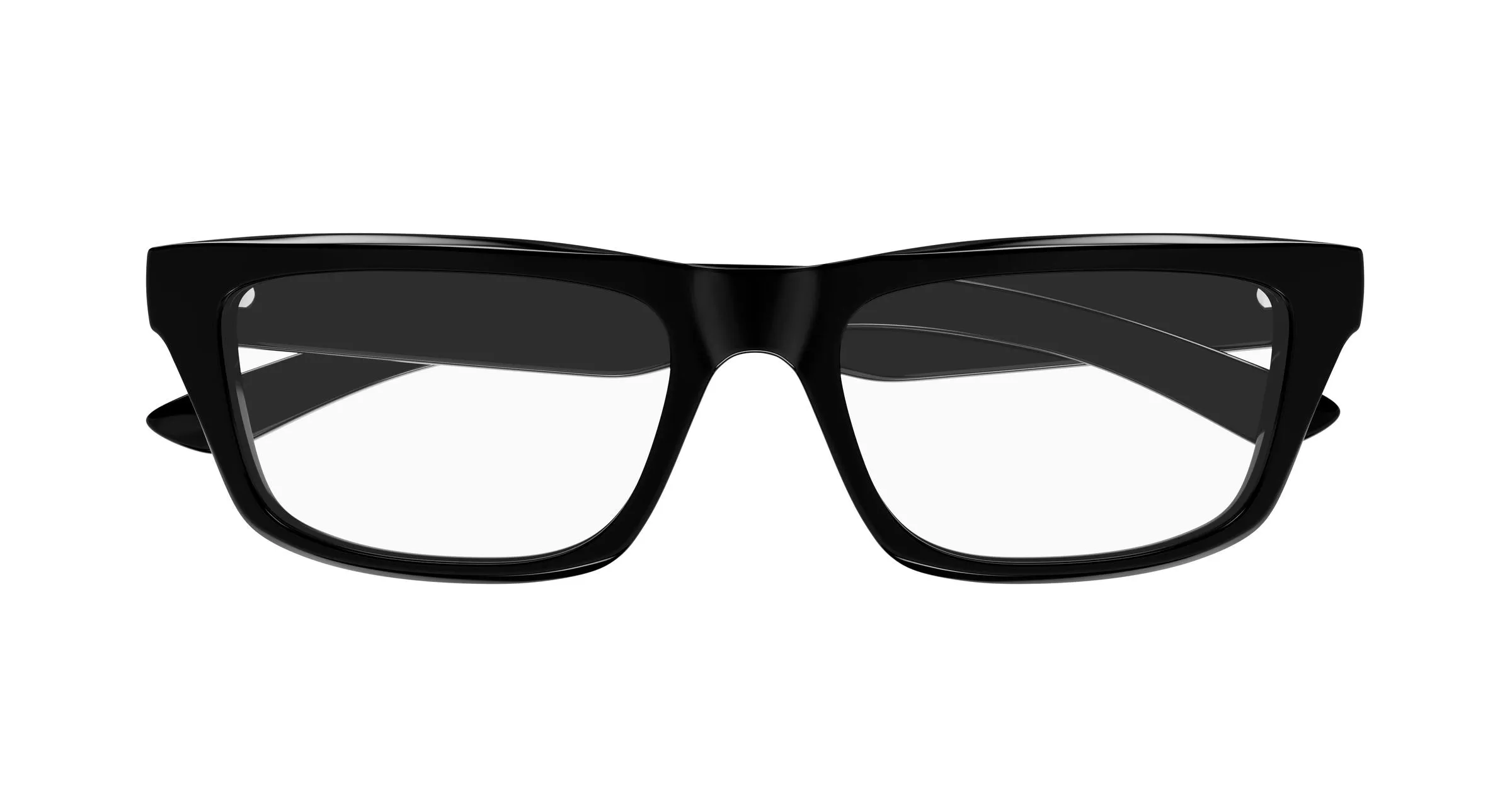 Balenciaga BB0470O 001 Montature da vista Acetato Nero Trasparente Squadrata - immagine 2