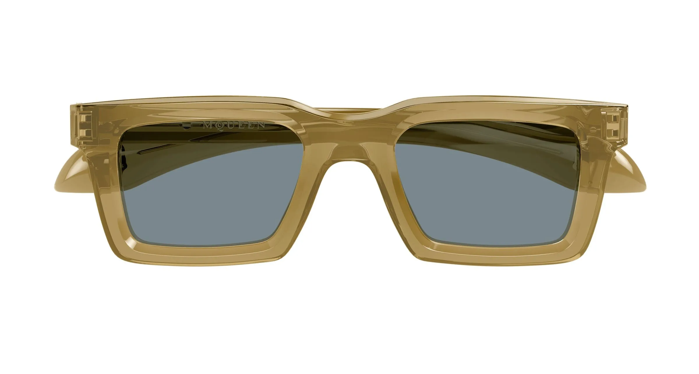 Alexander McQueen AM0506S 007 Occhiali da sole Acetato Marrone Grigio Squadrata - immagine 2