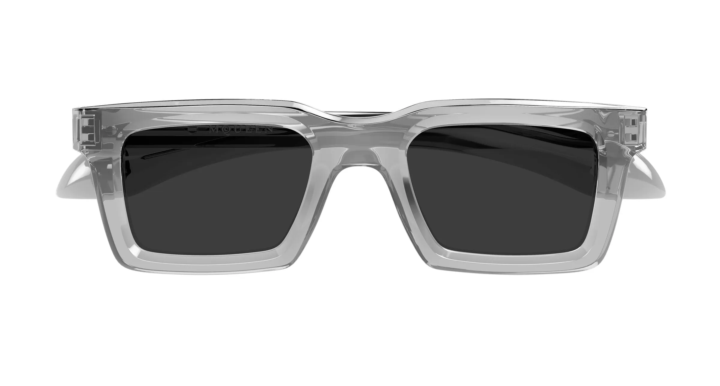 Alexander McQueen AM0506S 006 Occhiali da sole Acetato Grigio Grigio Squadrata - immagine 2