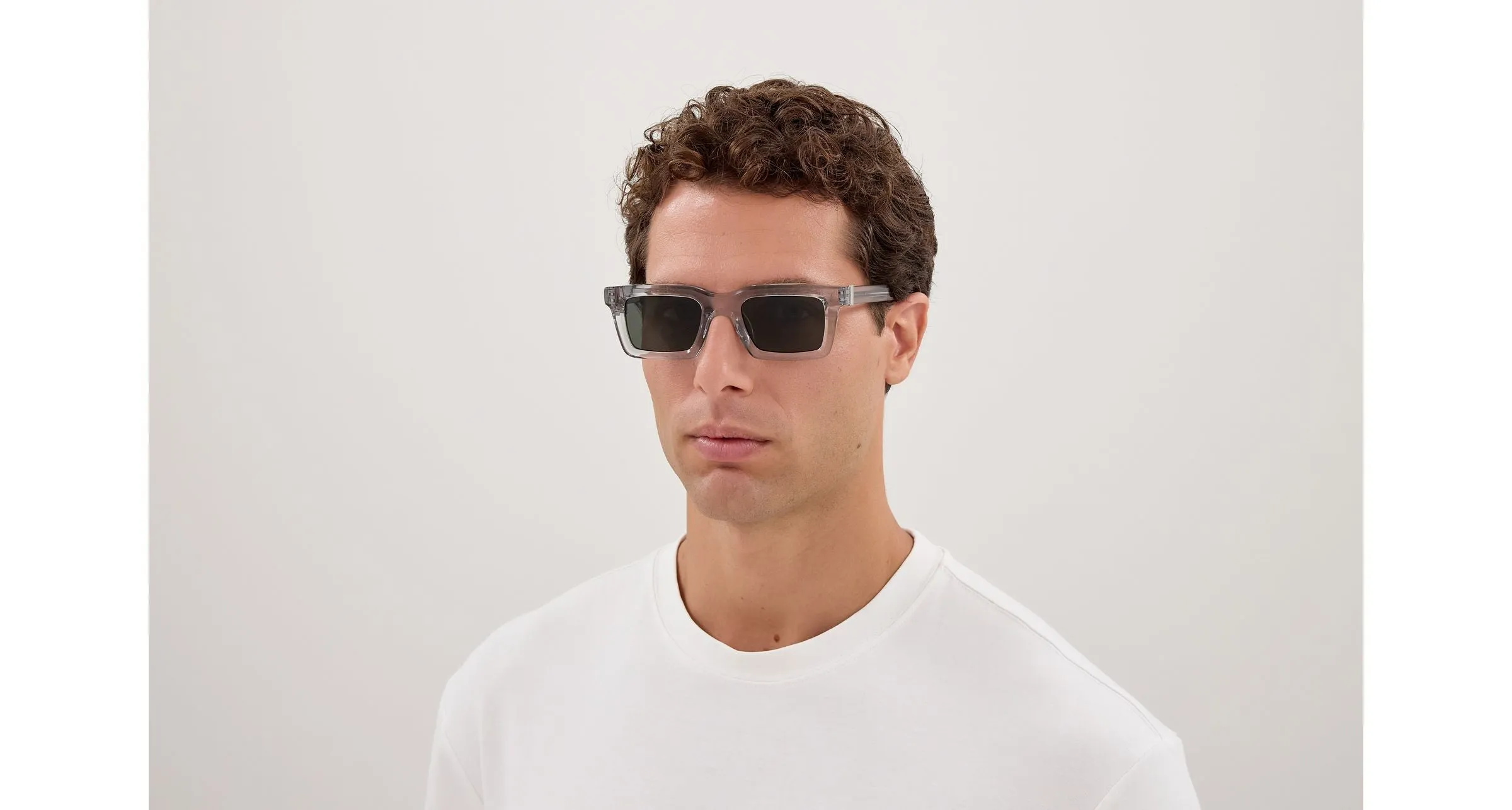 Alexander McQueen AM0506S 006 Occhiali da sole Acetato Grigio Grigio Squadrata - immagine 4