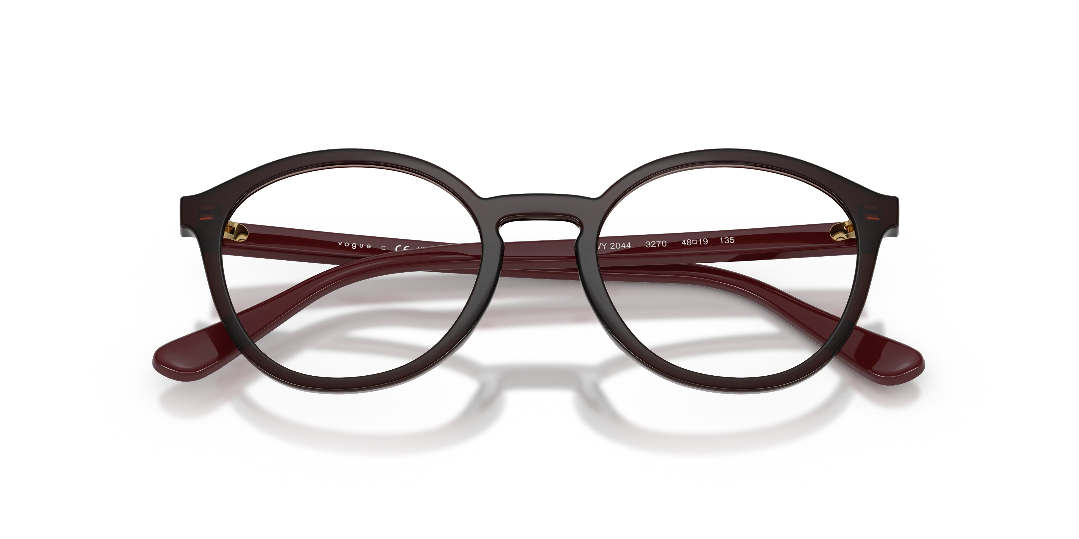 VOGUE EYEWEAR VY2044 3270 Montature da vista Nylon Rosso Trasparente Pantos Normale - immagine 2