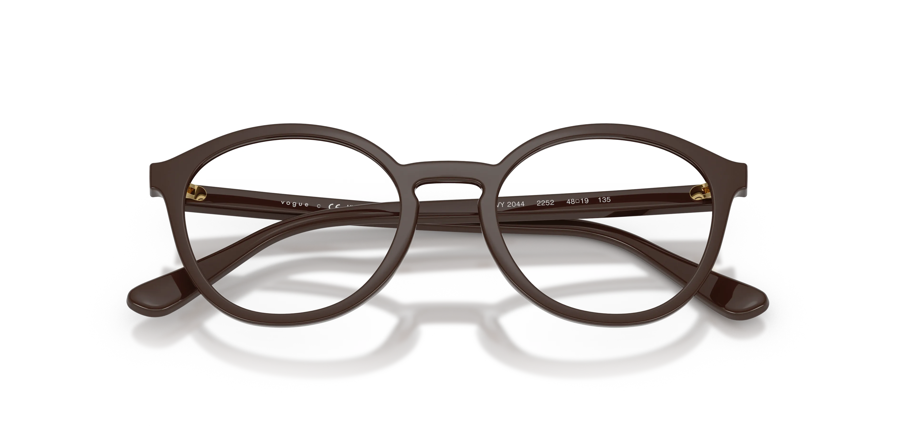VOGUE EYEWEAR VY2044 2252 Montature da vista Nylon Marrone Trasparente Pantos Normale - immagine 2