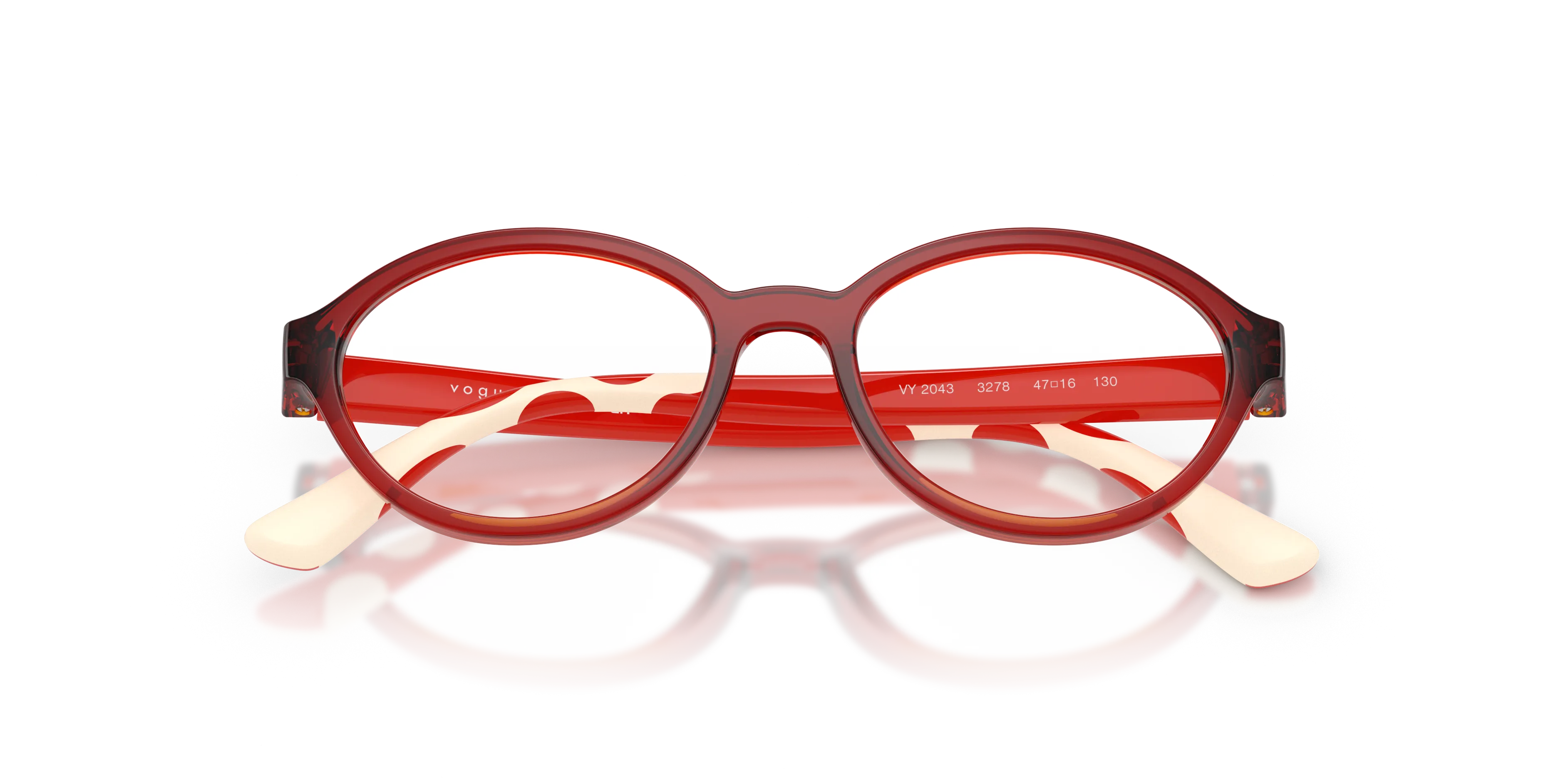 VOGUE EYEWEAR VY2043 3278 Montature da vista Nylon Rosso Trasparente Rotonda Normale - immagine 2