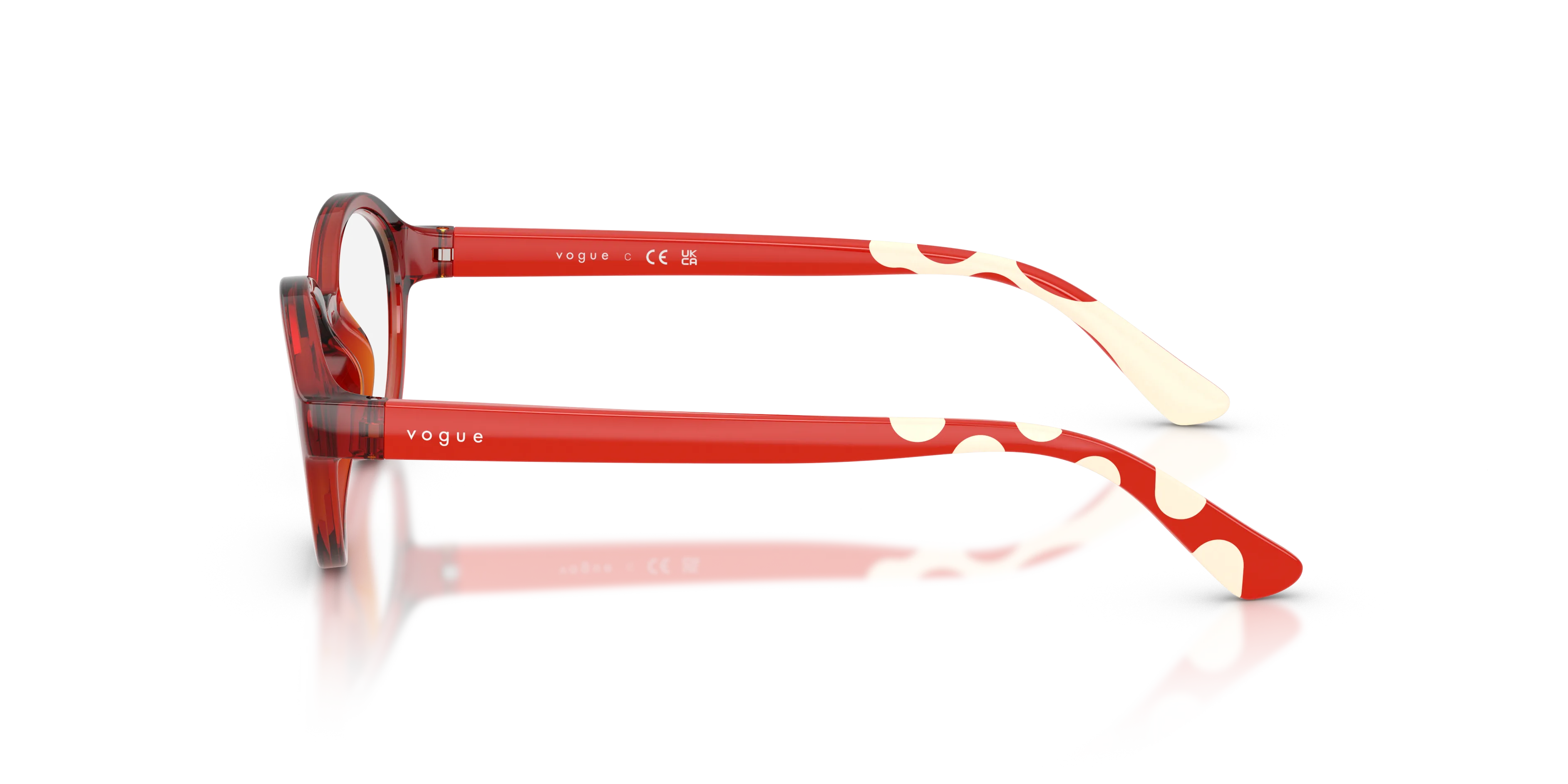 VOGUE EYEWEAR VY2043 3278 Montature da vista Nylon Rosso Trasparente Rotonda Normale - immagine 4