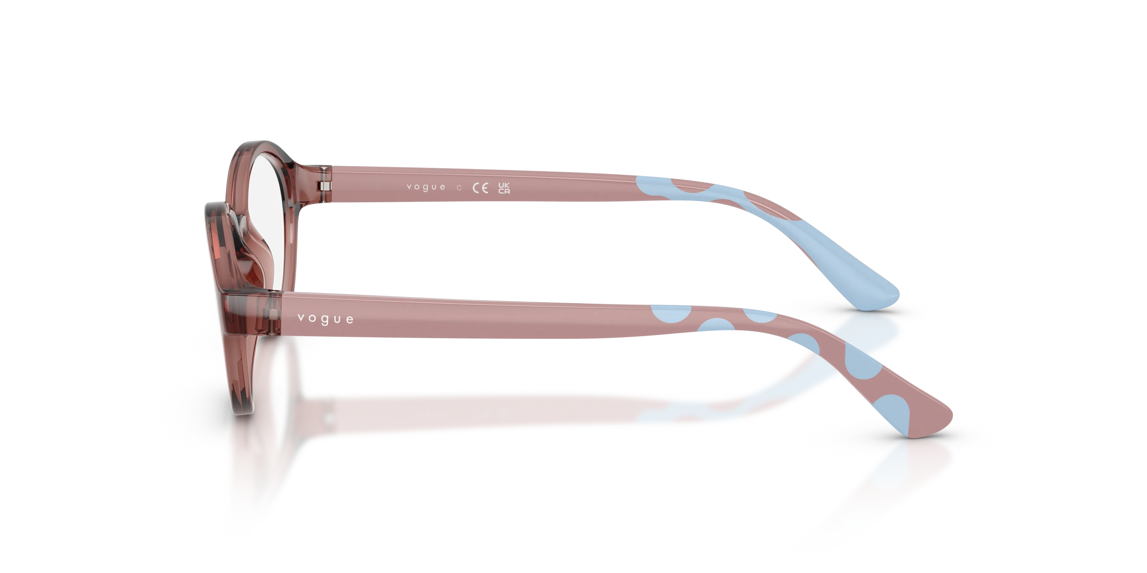 VOGUE EYEWEAR VY2043 3277 Montature da vista Nylon Rosa Trasparente Rotonda Normale - immagine 4