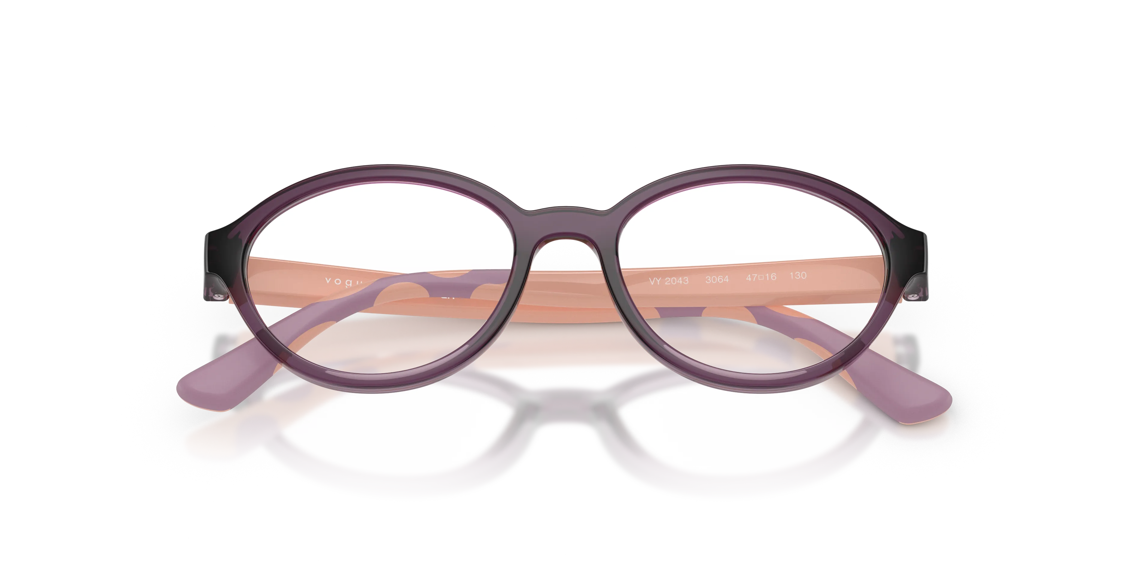 VOGUE EYEWEAR VY2043 3064 Montature da vista Nylon Viola Trasparente Rotonda Normale - immagine 2