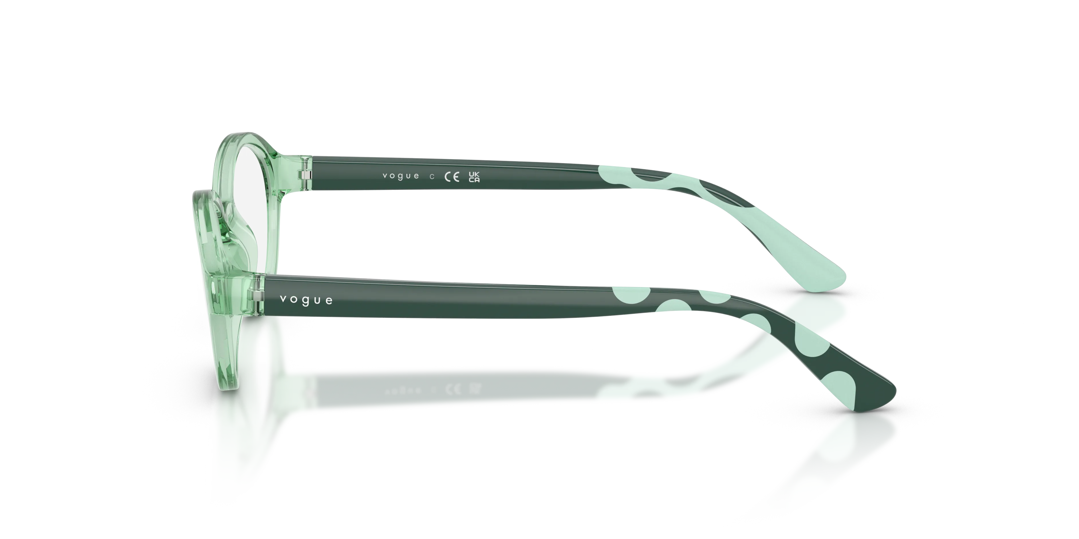 VOGUE EYEWEAR VY2043 3043 Montature da vista Nylon Verde Trasparente Rotonda Normale - immagine 4