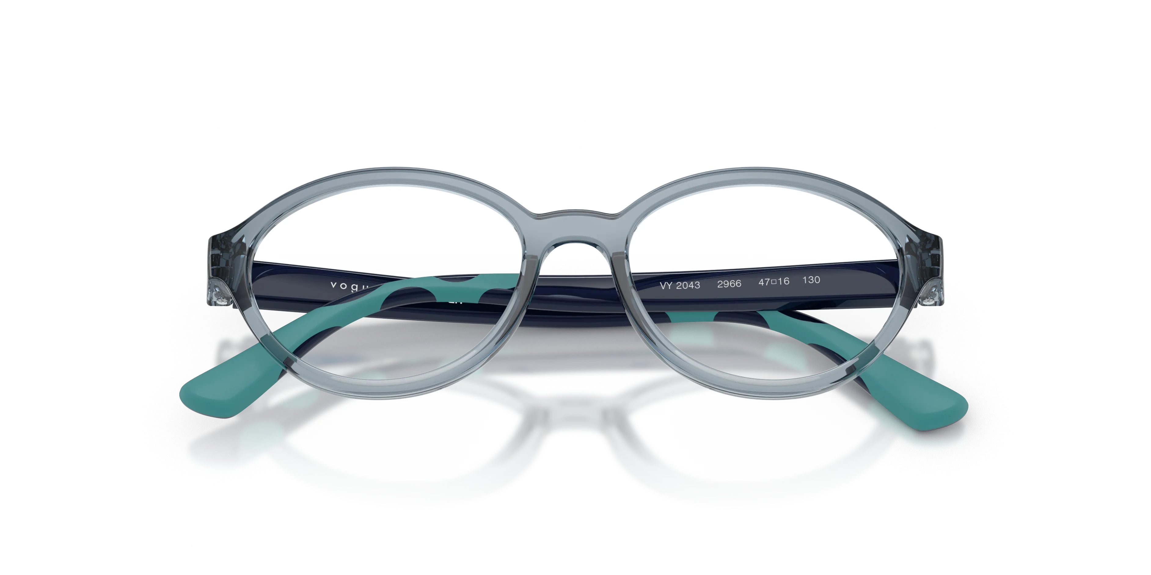 VOGUE EYEWEAR VY2043 2966 Montature da vista Nylon Blu Trasparente Rotonda Normale - immagine 2