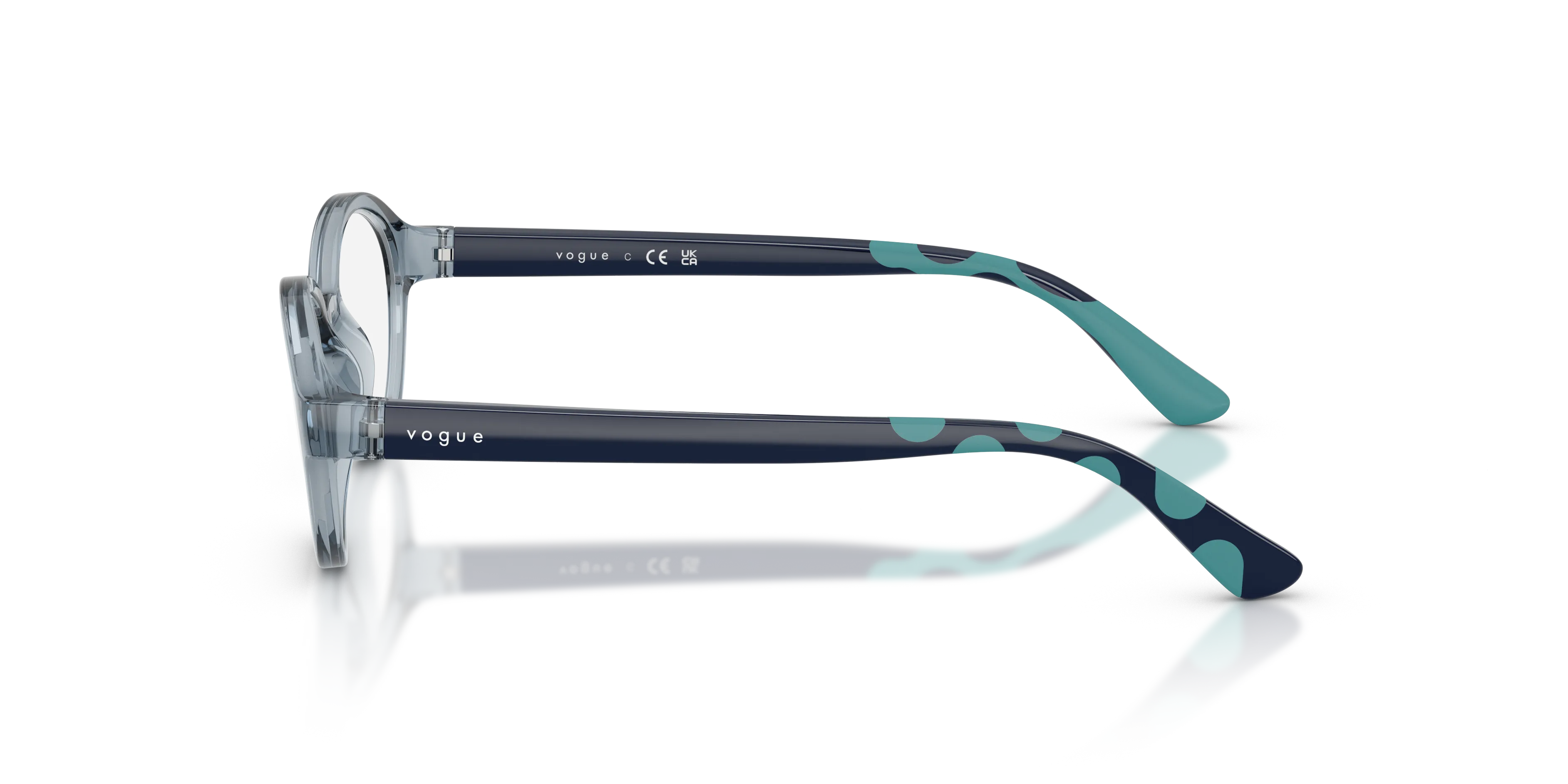 VOGUE EYEWEAR VY2043 2966 Montature da vista Nylon Blu Trasparente Rotonda Normale - immagine 4