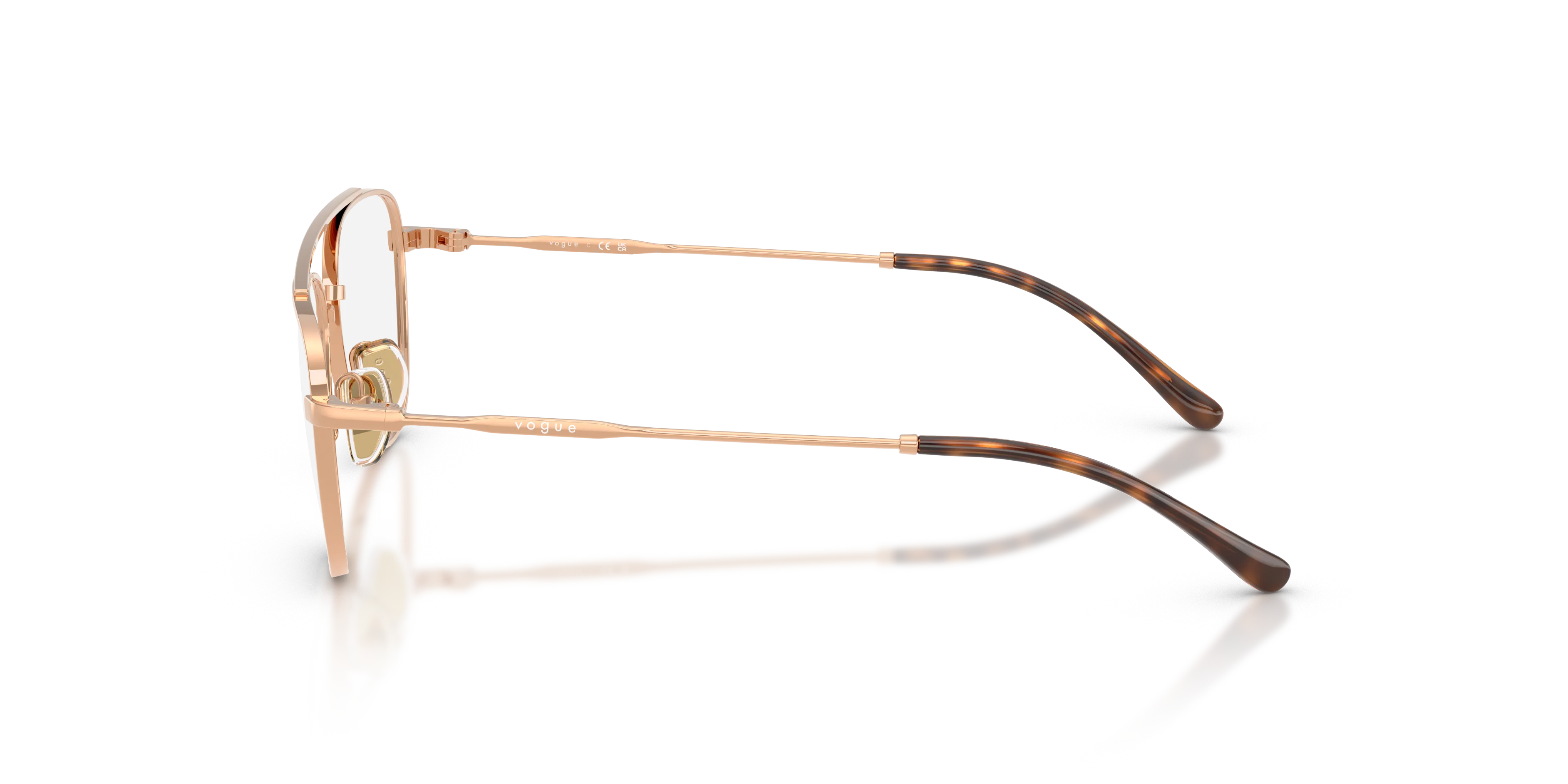 VOGUE EYEWEAR VY1001 5152 Montature da vista Metallo Oro Trasparente Pilot Normale - immagine 4