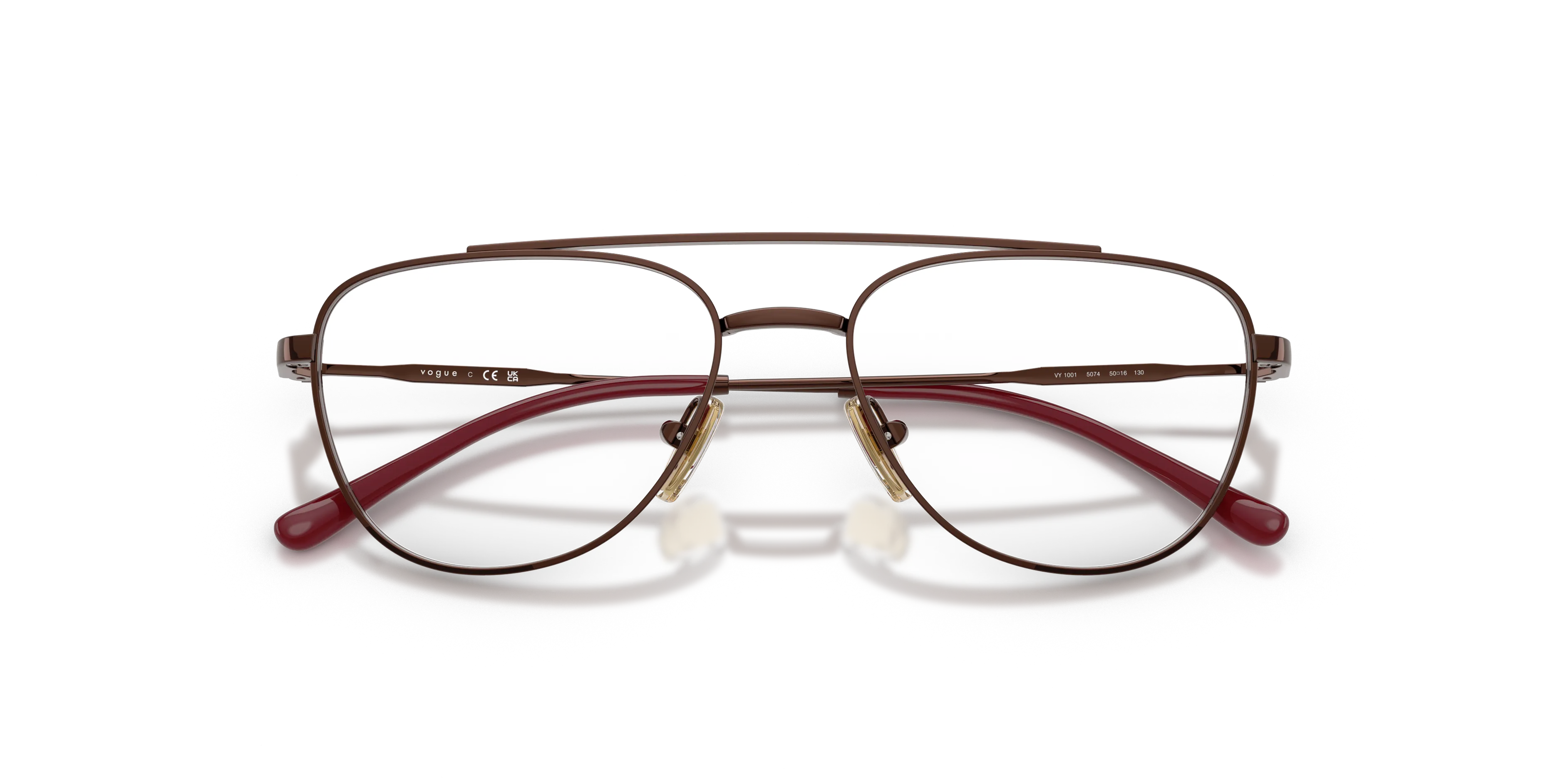 VOGUE EYEWEAR VY1001 5074 Montature da vista Metallo Bronzo Trasparente Pilot Normale - immagine 2