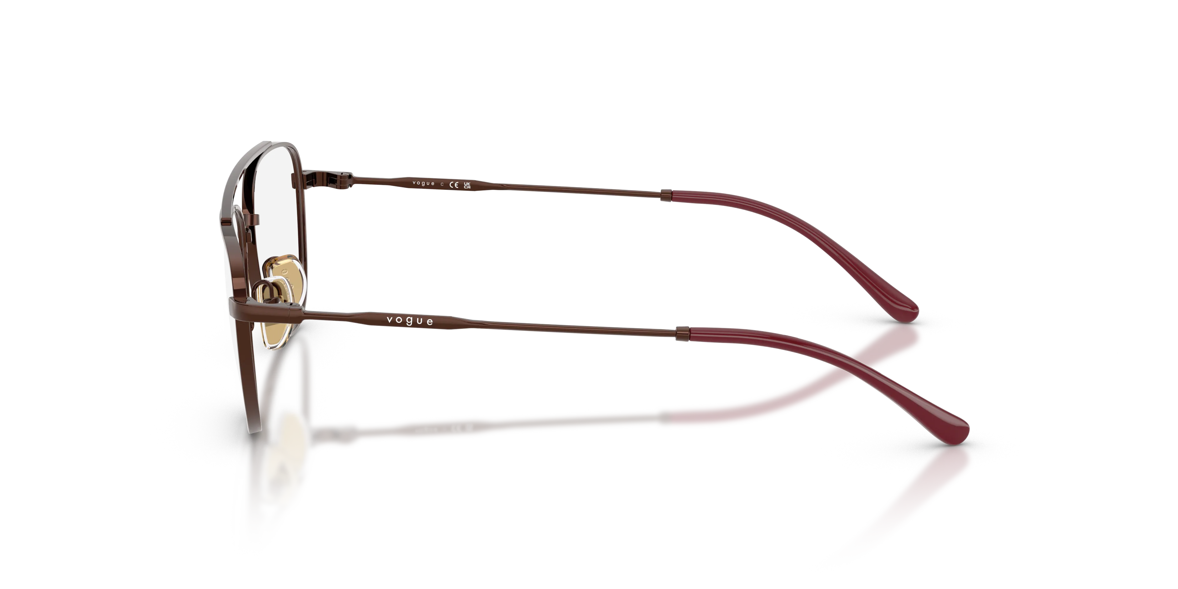 VOGUE EYEWEAR VY1001 5074 Montature da vista Metallo Bronzo Trasparente Pilot Normale - immagine 4