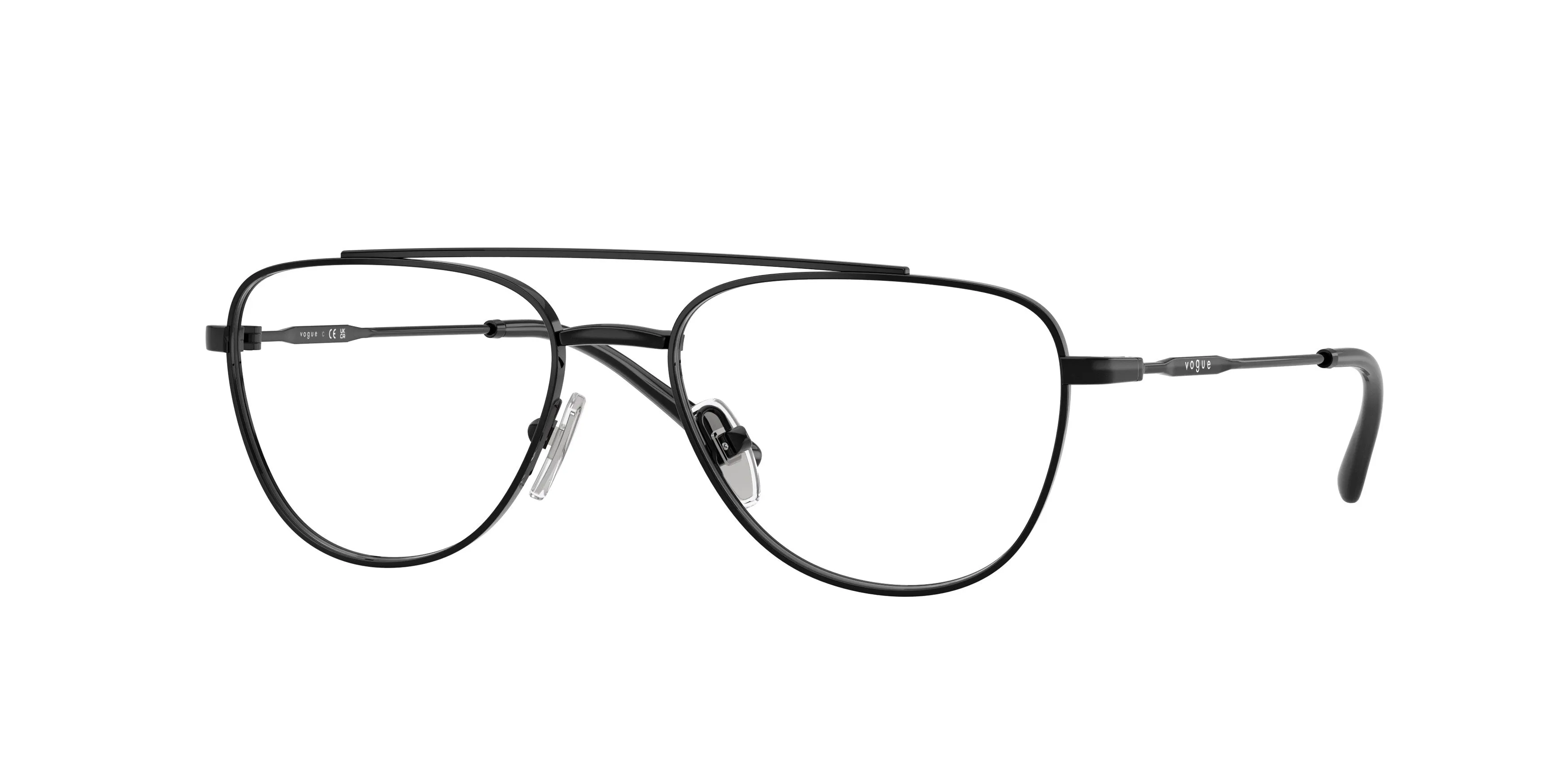 VOGUE EYEWEAR VY1001 352 Montature da vista Metallo Nero Trasparente Pilot Normale - immagine 1