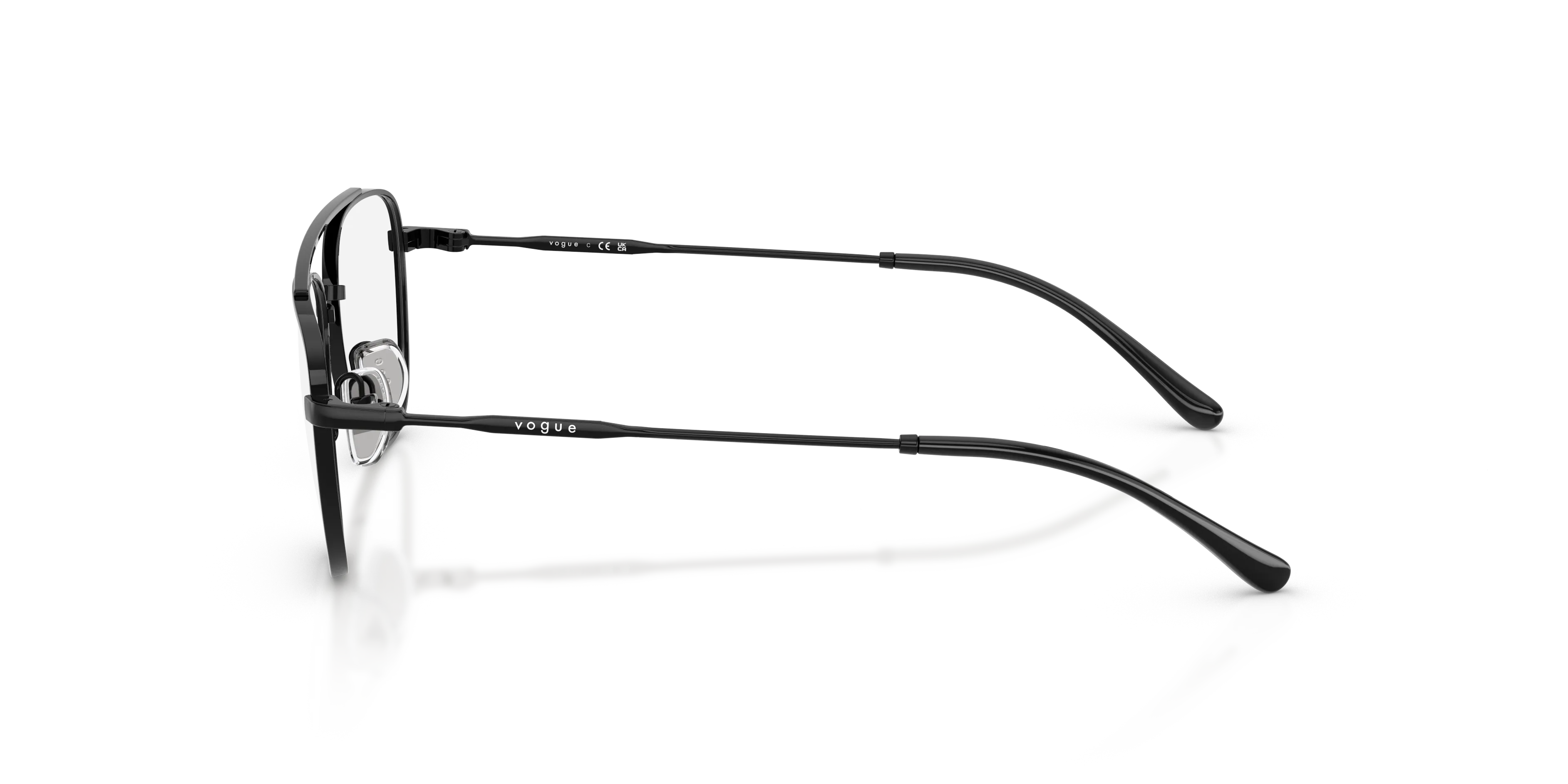 VOGUE EYEWEAR VY1001 352 Montature da vista Metallo Nero Trasparente Pilot Normale - immagine 4