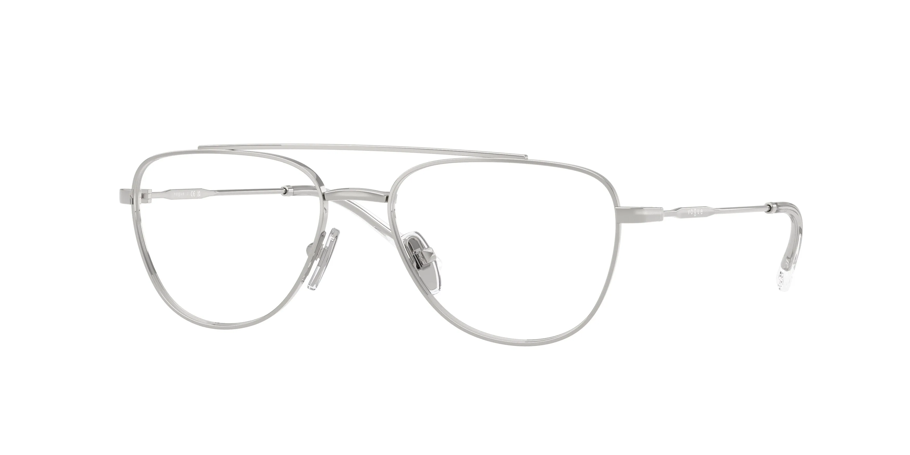 VOGUE EYEWEAR VY1001 323 Montature da vista Metallo Argento Trasparente Pilot Normale - immagine 1