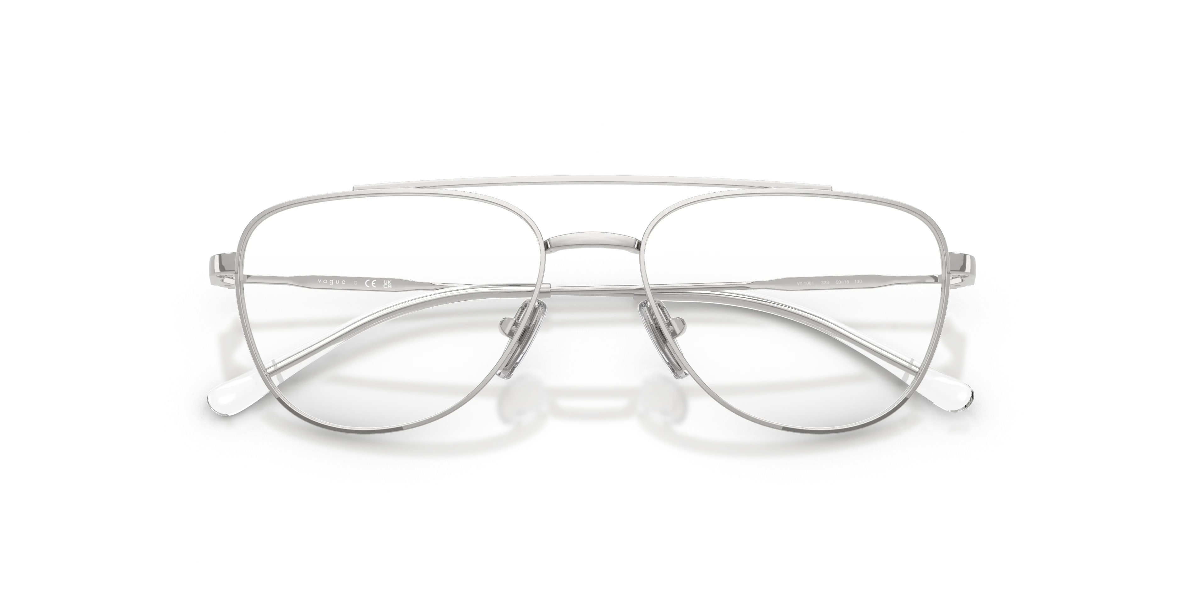 VOGUE EYEWEAR VY1001 323 Montature da vista Metallo Argento Trasparente Pilot Normale - immagine 2