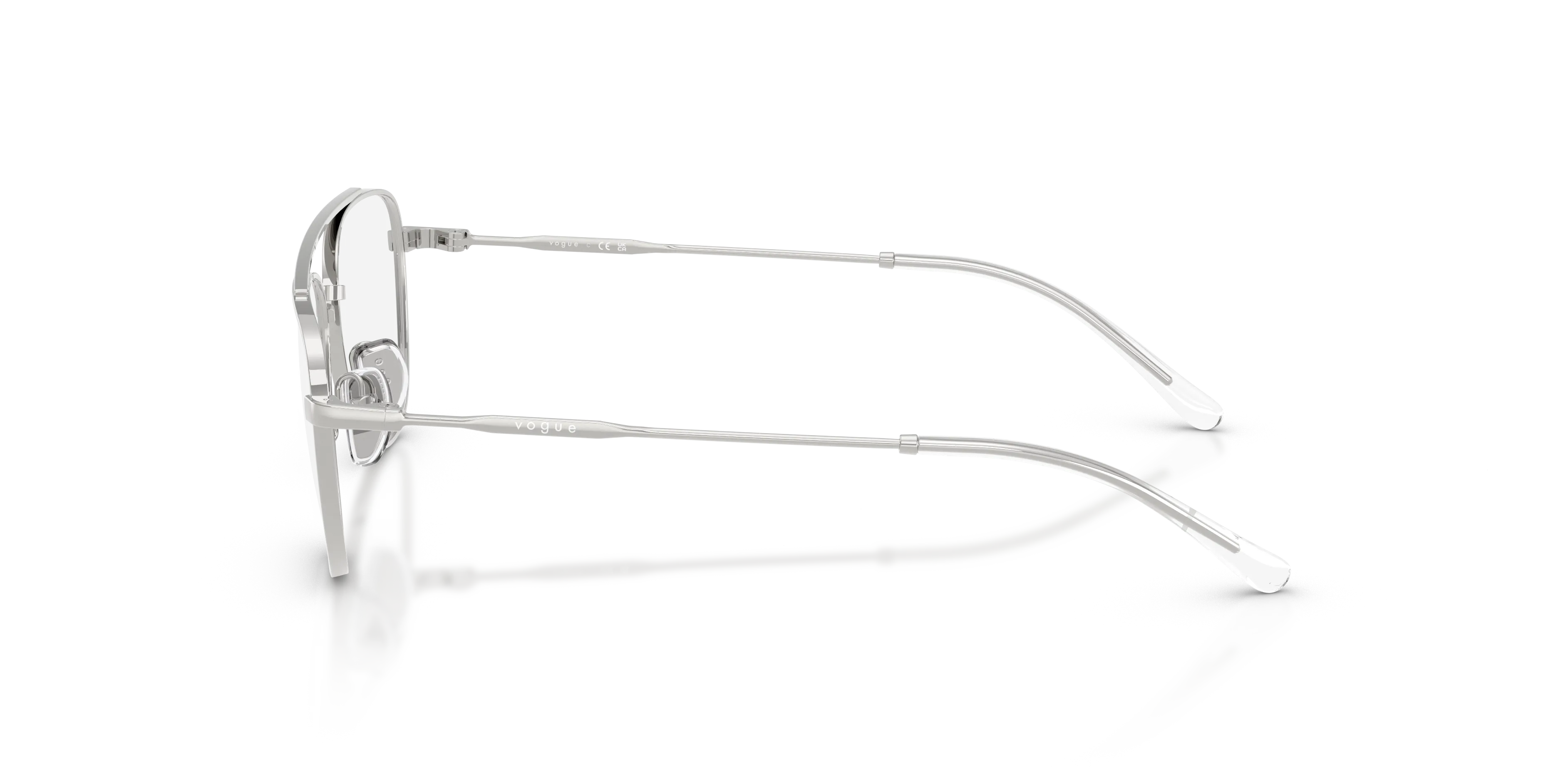 VOGUE EYEWEAR VY1001 323 Montature da vista Metallo Argento Trasparente Pilot Normale - immagine 4