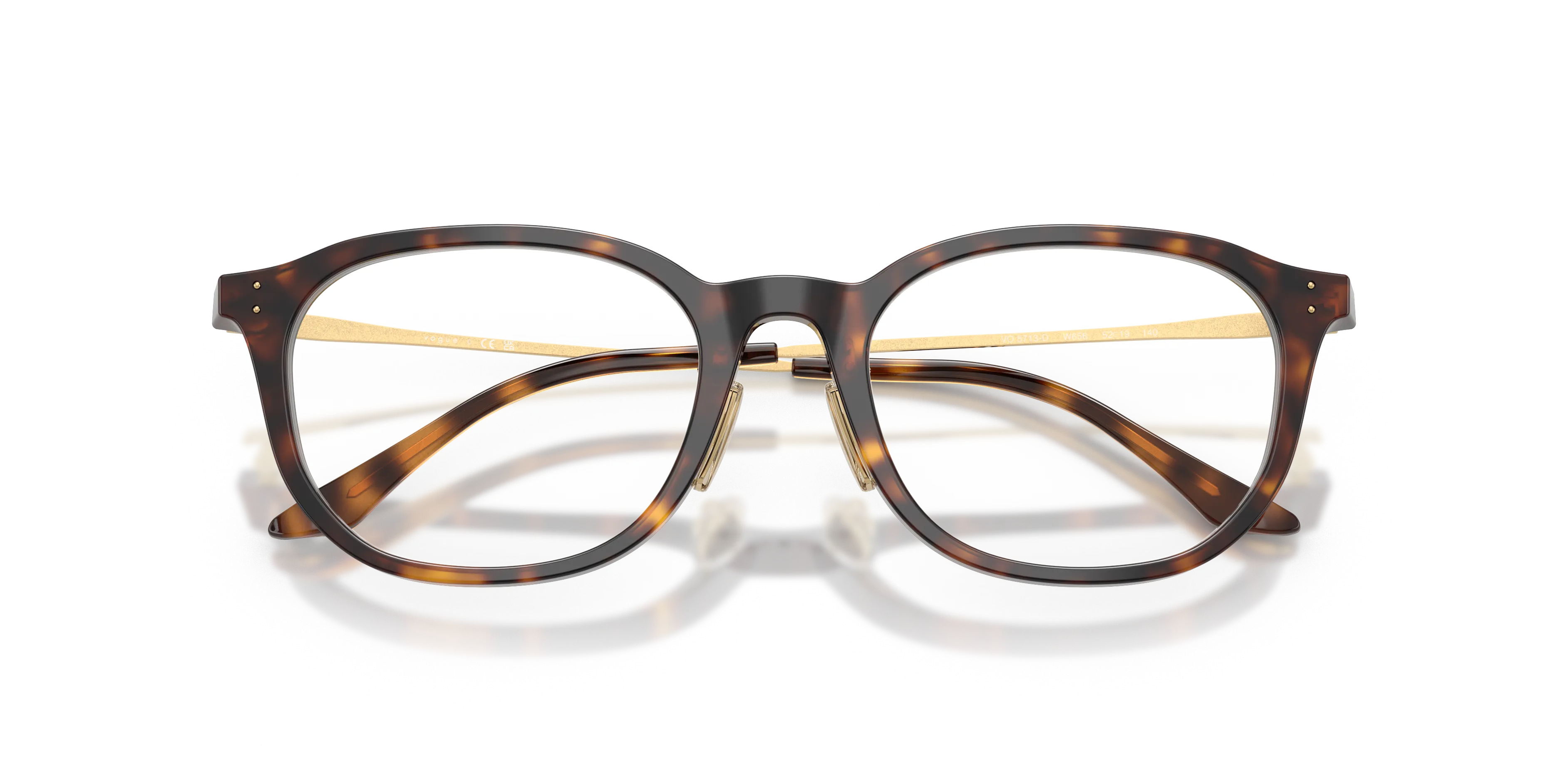 VOGUE EYEWEAR VO5713D W656 Montature da vista Acetato Marrone Trasparente Geometrica Normale - immagine 2
