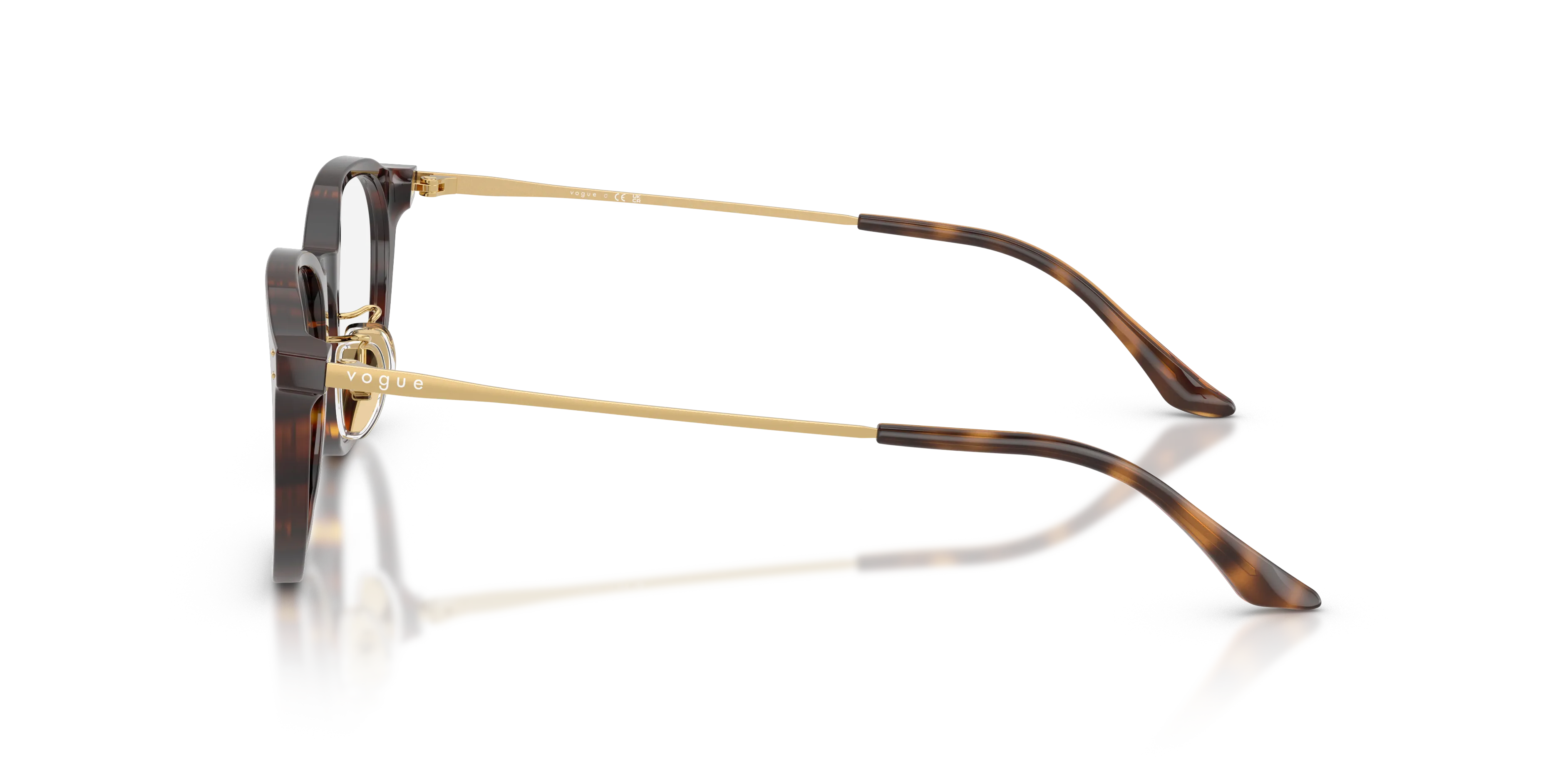 VOGUE EYEWEAR VO5713D W656 Montature da vista Acetato Marrone Trasparente Geometrica Normale - immagine 4