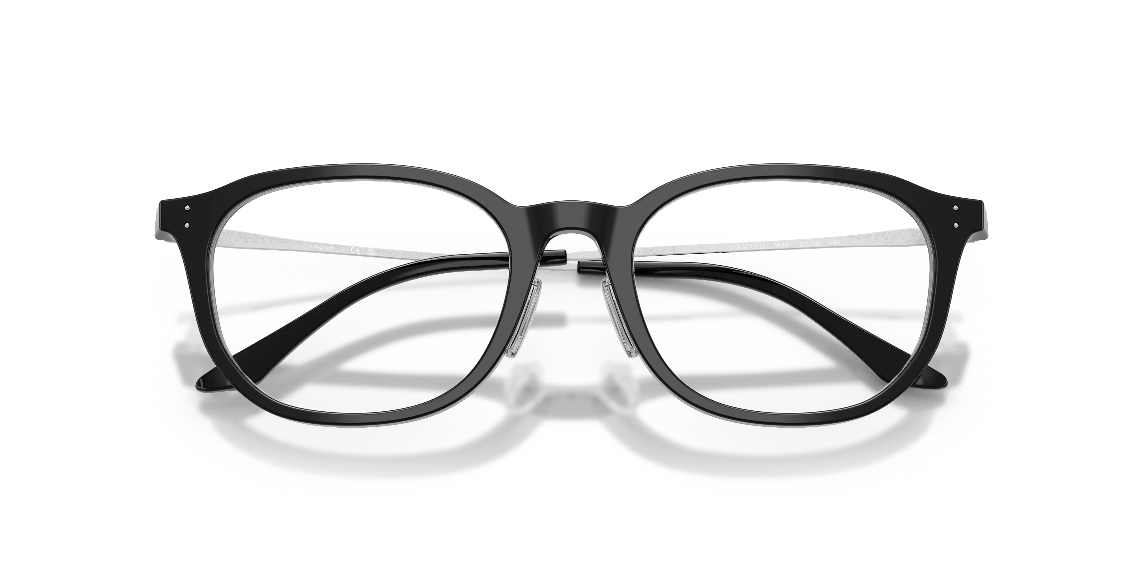 VOGUE EYEWEAR VO5713D W44 Montature da vista Acetato Nero Trasparente Geometrica Normale - immagine 2