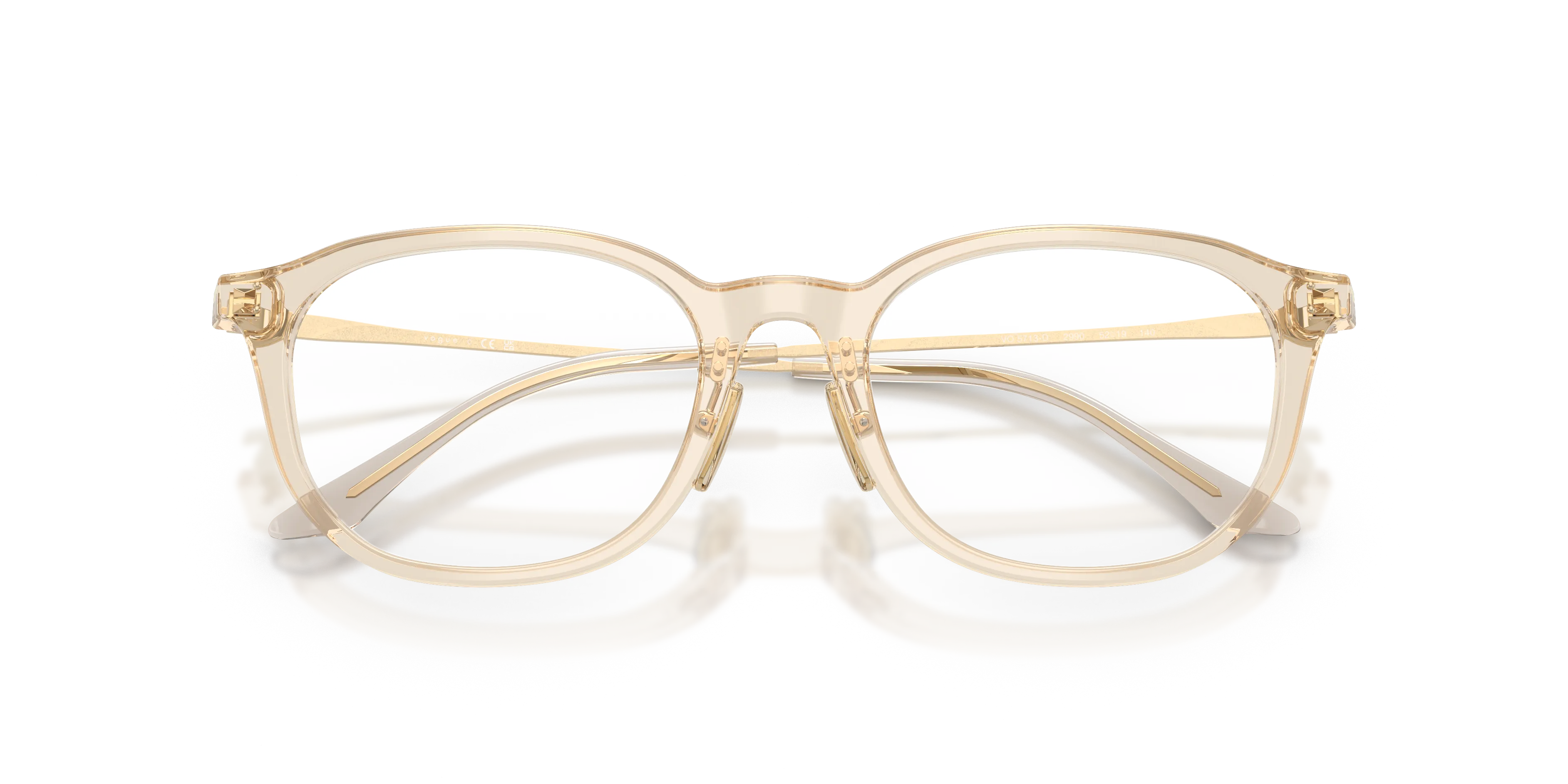 VOGUE EYEWEAR VO5713D 2990 Montature da vista Acetato Marrone Trasparente Geometrica Normale - immagine 2
