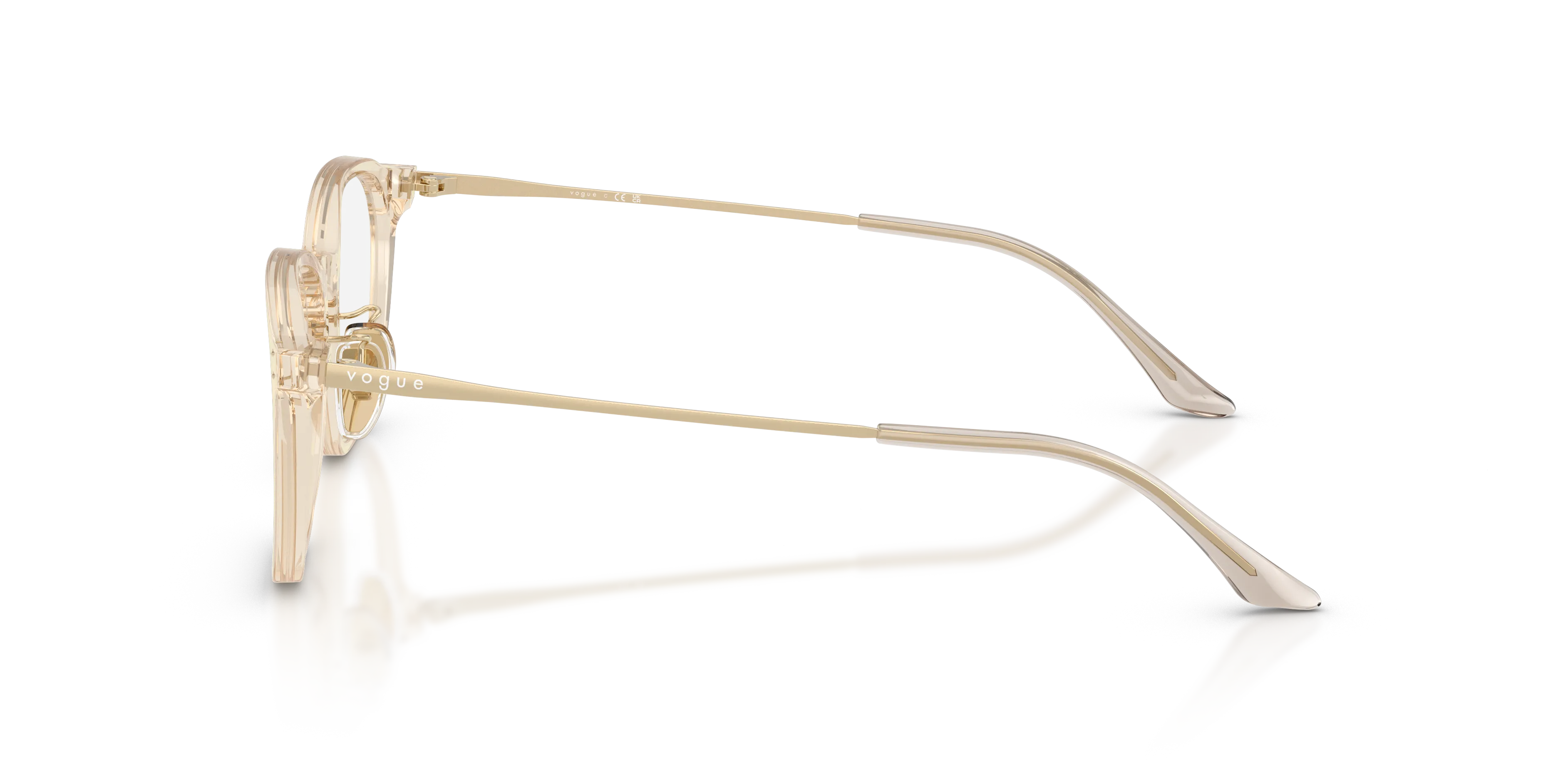 VOGUE EYEWEAR VO5713D 2990 Montature da vista Acetato Marrone Trasparente Geometrica Normale - immagine 4