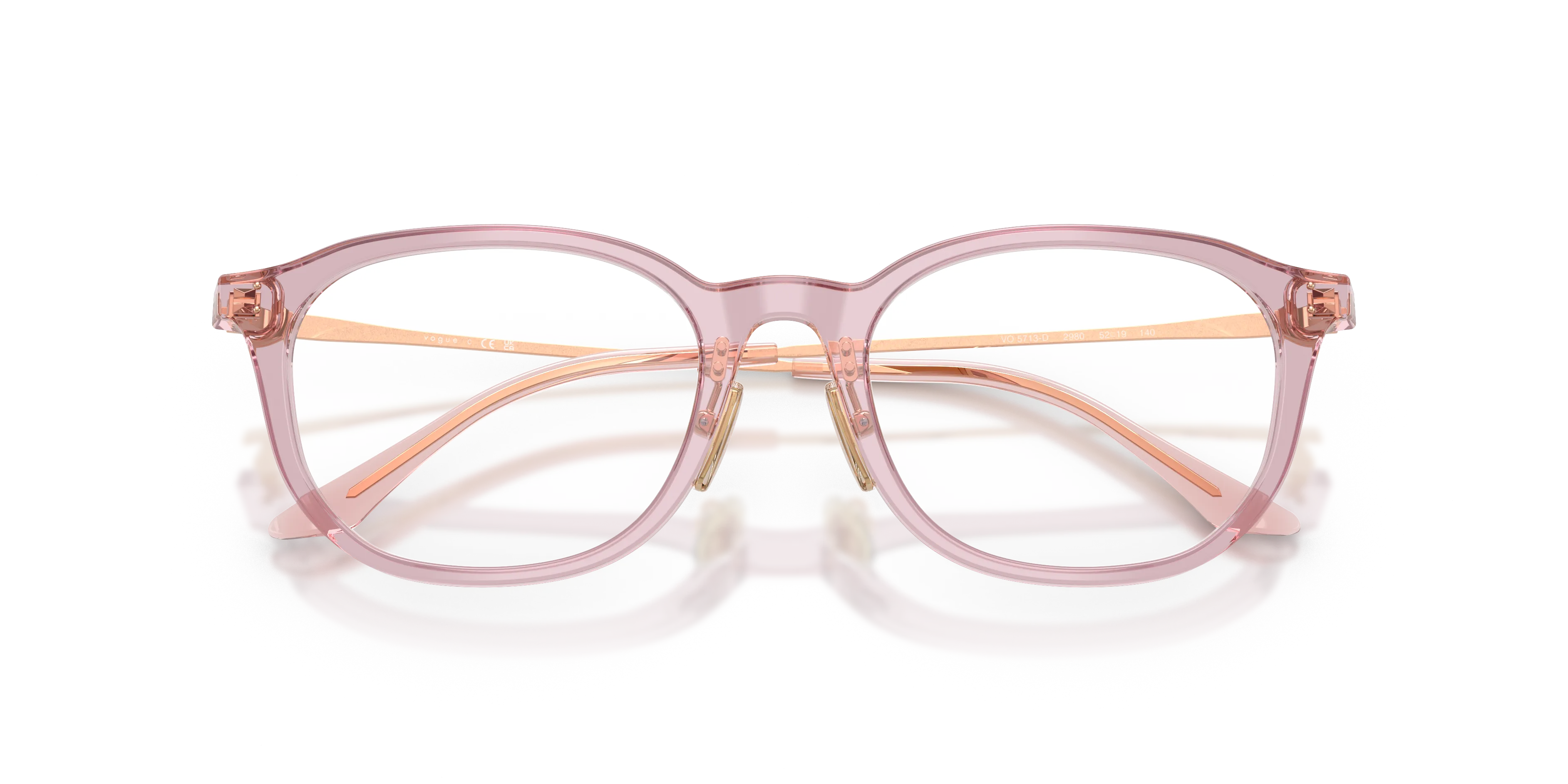 VOGUE EYEWEAR VO5713D 2980 Montature da vista Acetato Viola Trasparente Geometrica Normale - immagine 2