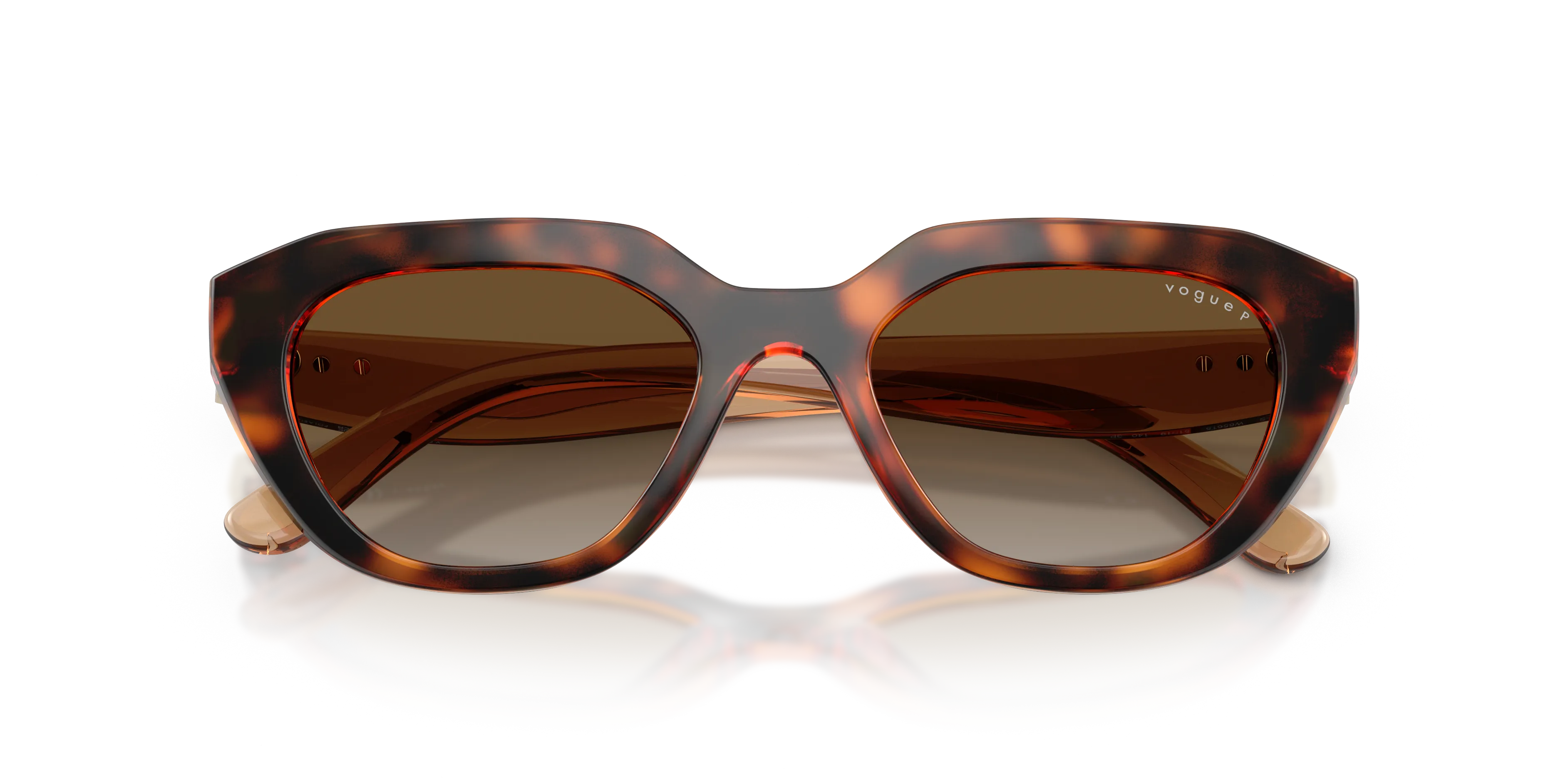 VOGUE EYEWEAR VO5711S W656T5 Occhiali da sole Nylon Marrone Marrone Geometrica Polarizzata Sfumato - immagine 2