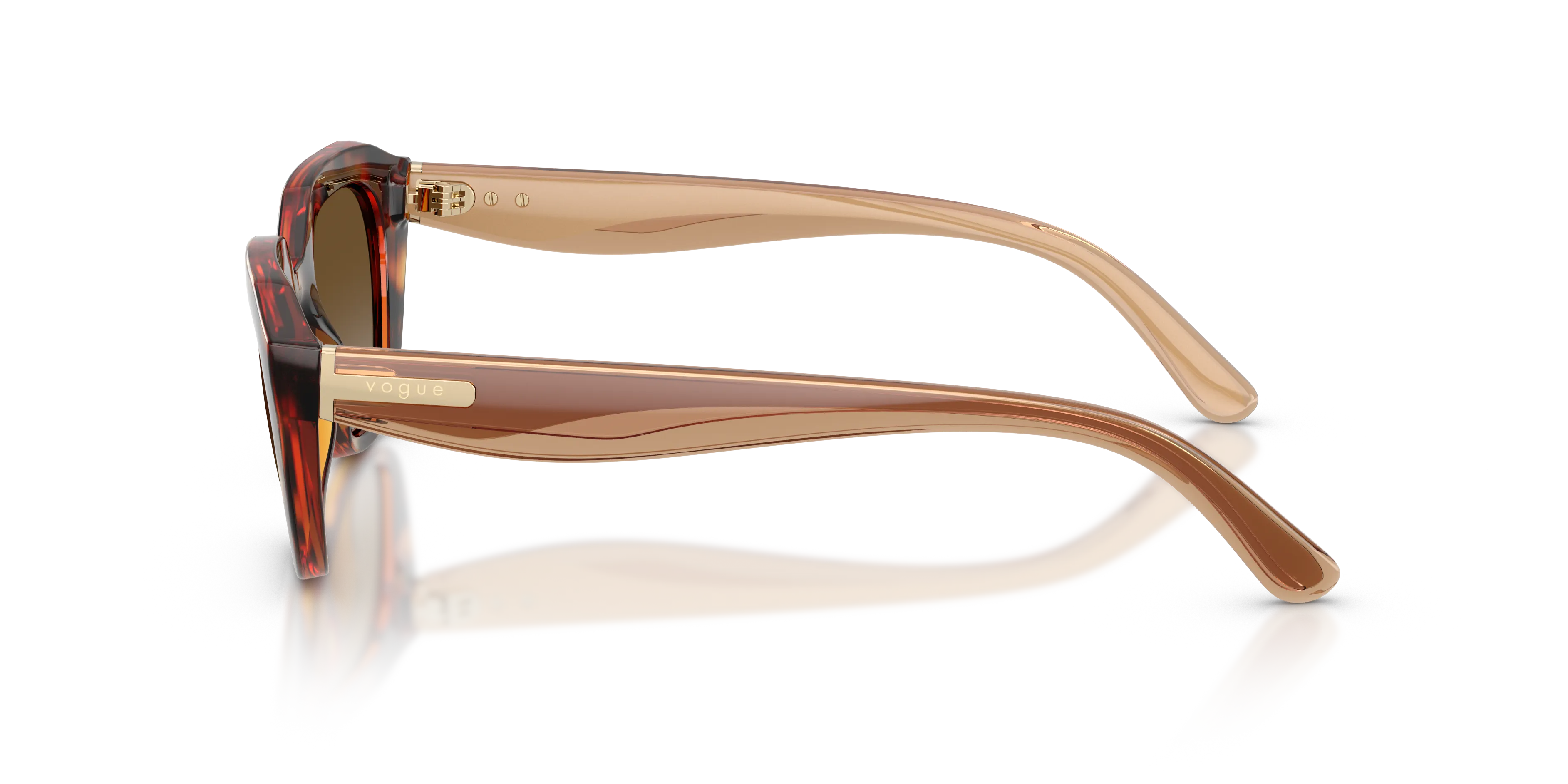 VOGUE EYEWEAR VO5711S W656T5 Occhiali da sole Nylon Marrone Marrone Geometrica Polarizzata Sfumato - immagine 4