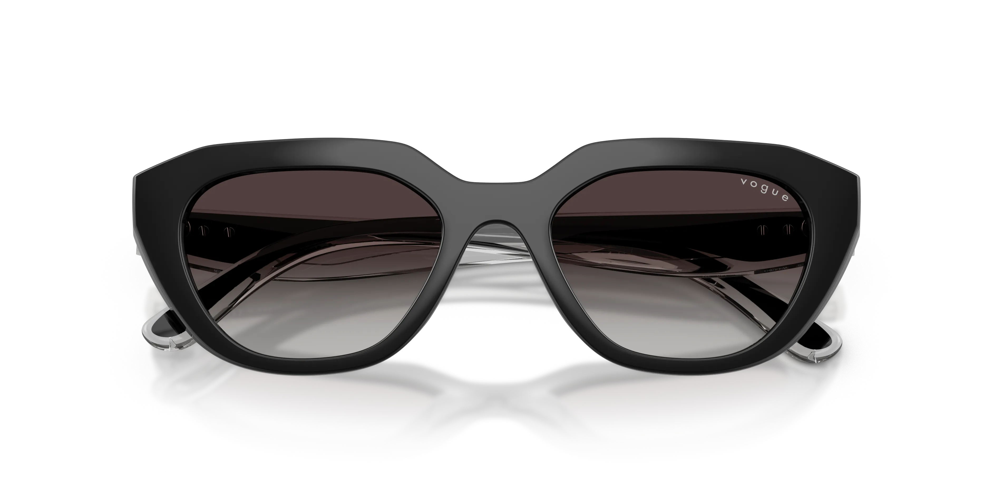 VOGUE EYEWEAR VO5711S W44/8G Occhiali da sole Nylon Nero Grigio Geometrica Normale Sfumato - immagine 2