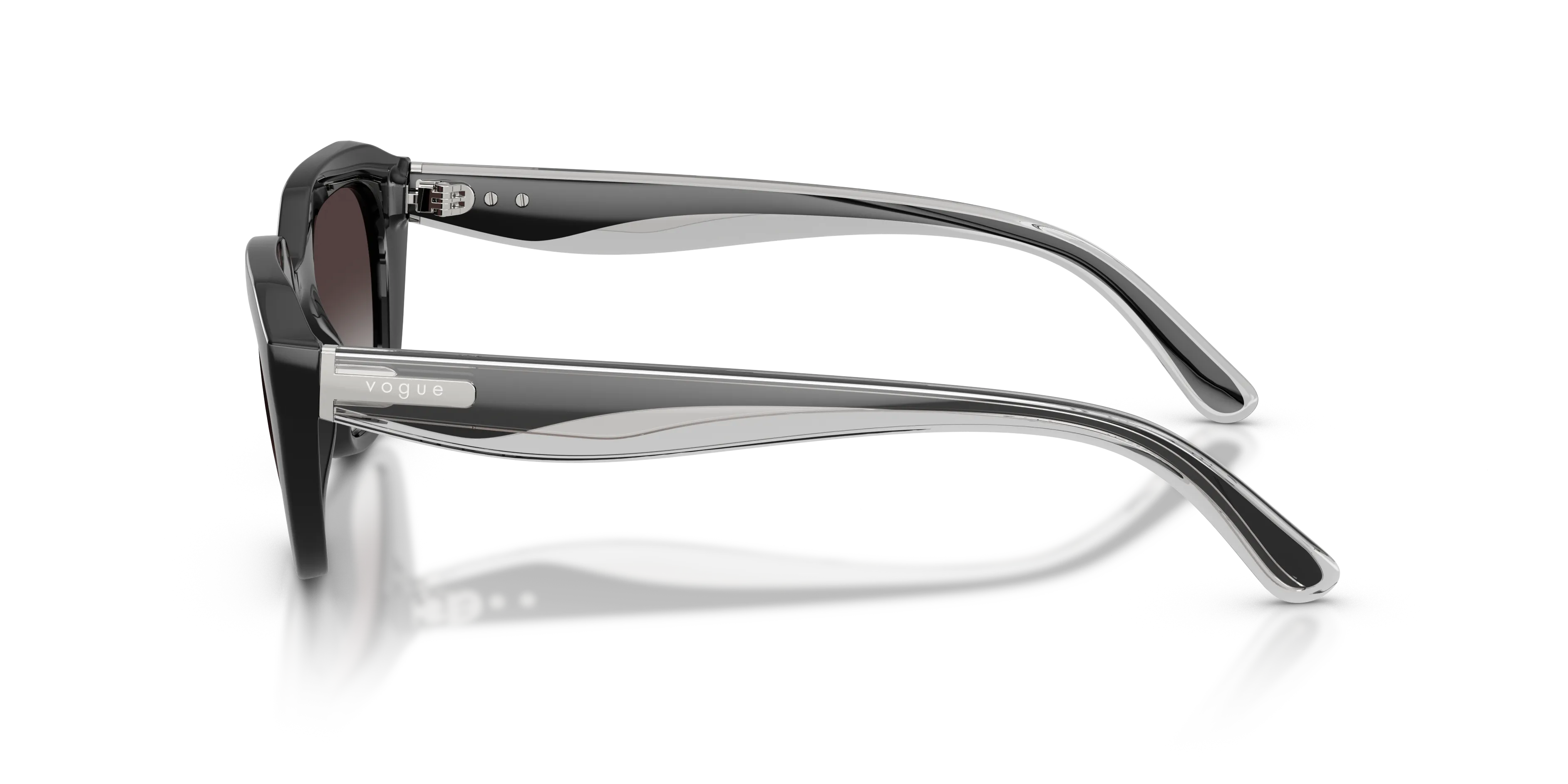 VOGUE EYEWEAR VO5711S W44/8G Occhiali da sole Nylon Nero Grigio Geometrica Normale Sfumato - immagine 4